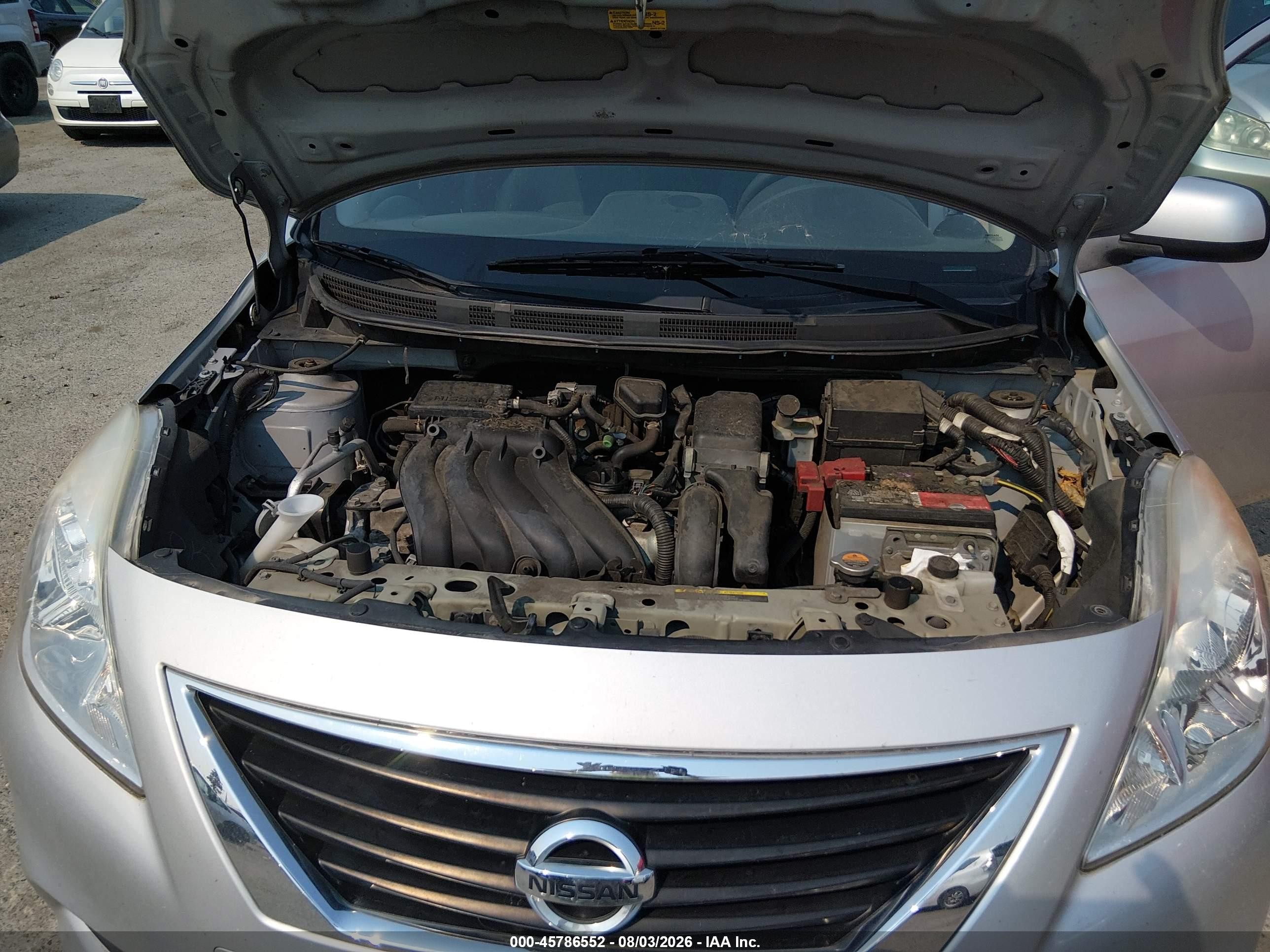 2012 Nissan Versa 1.6 Sv Silver vin: 3N1CN7AP6CL848588