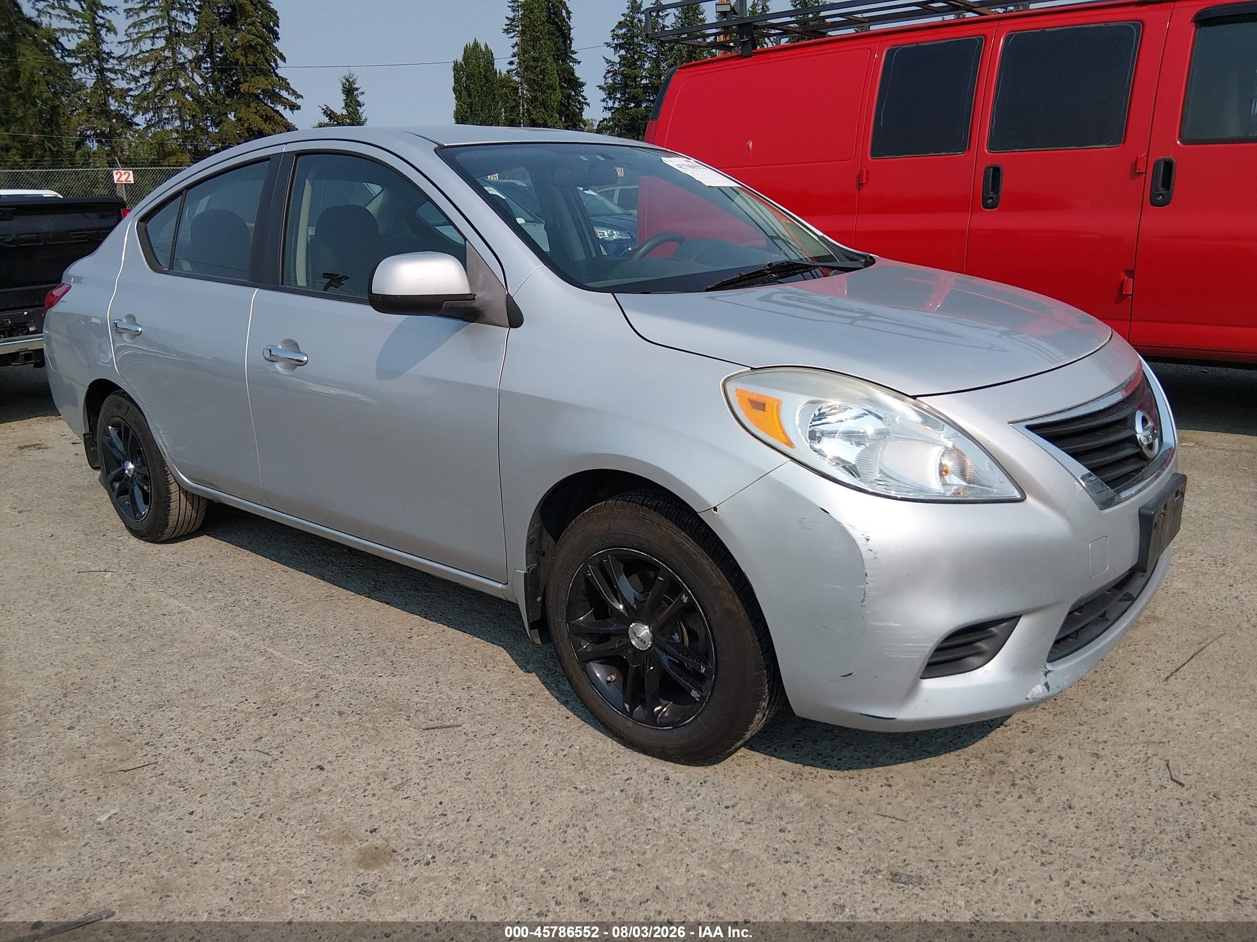 2012 Nissan Versa 1.6 Sv Silver vin: 3N1CN7AP6CL848588