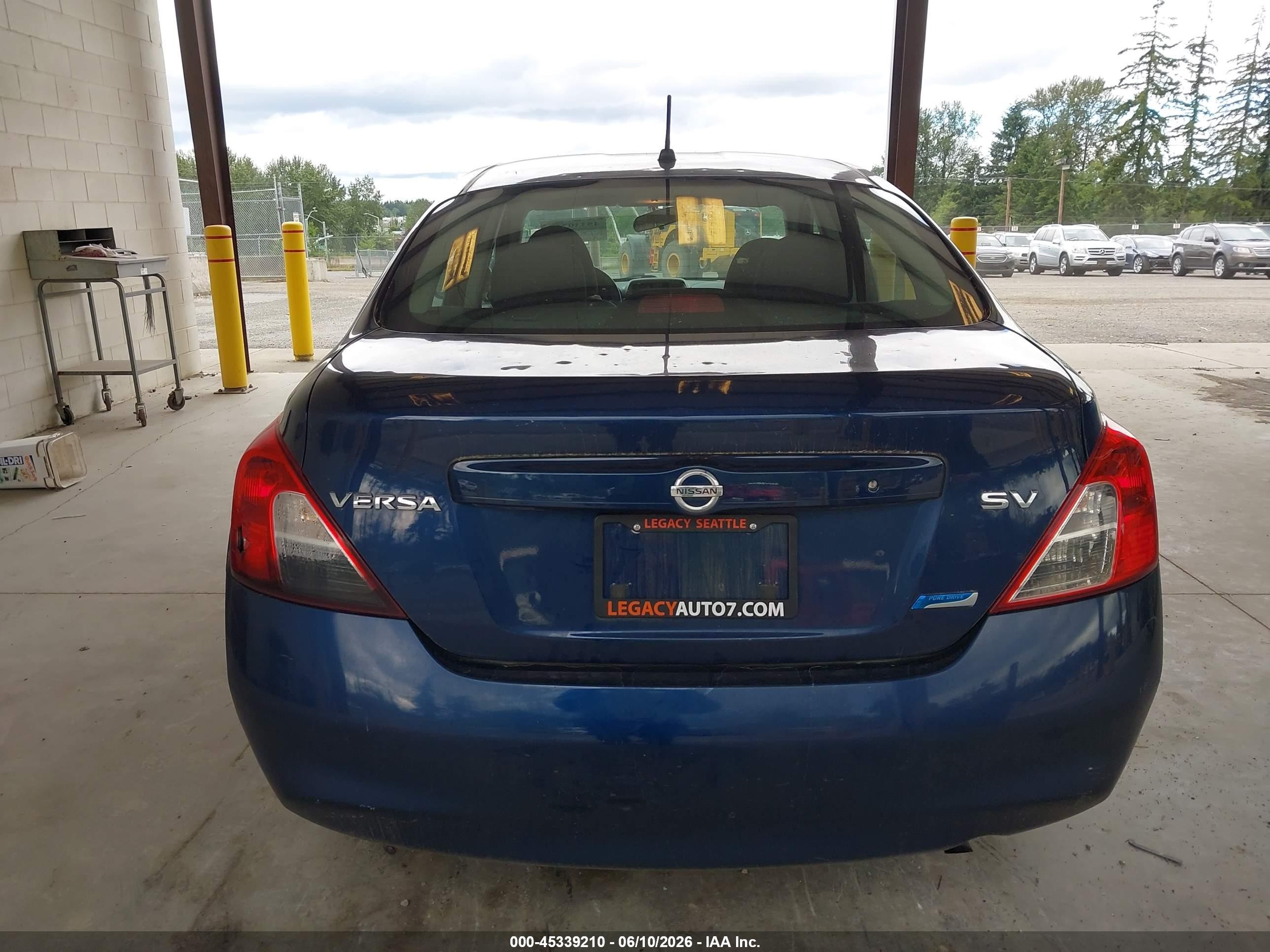 2012 Nissan Versa 1.6 Sv Blue vin: 3N1CN7AP6CL876861