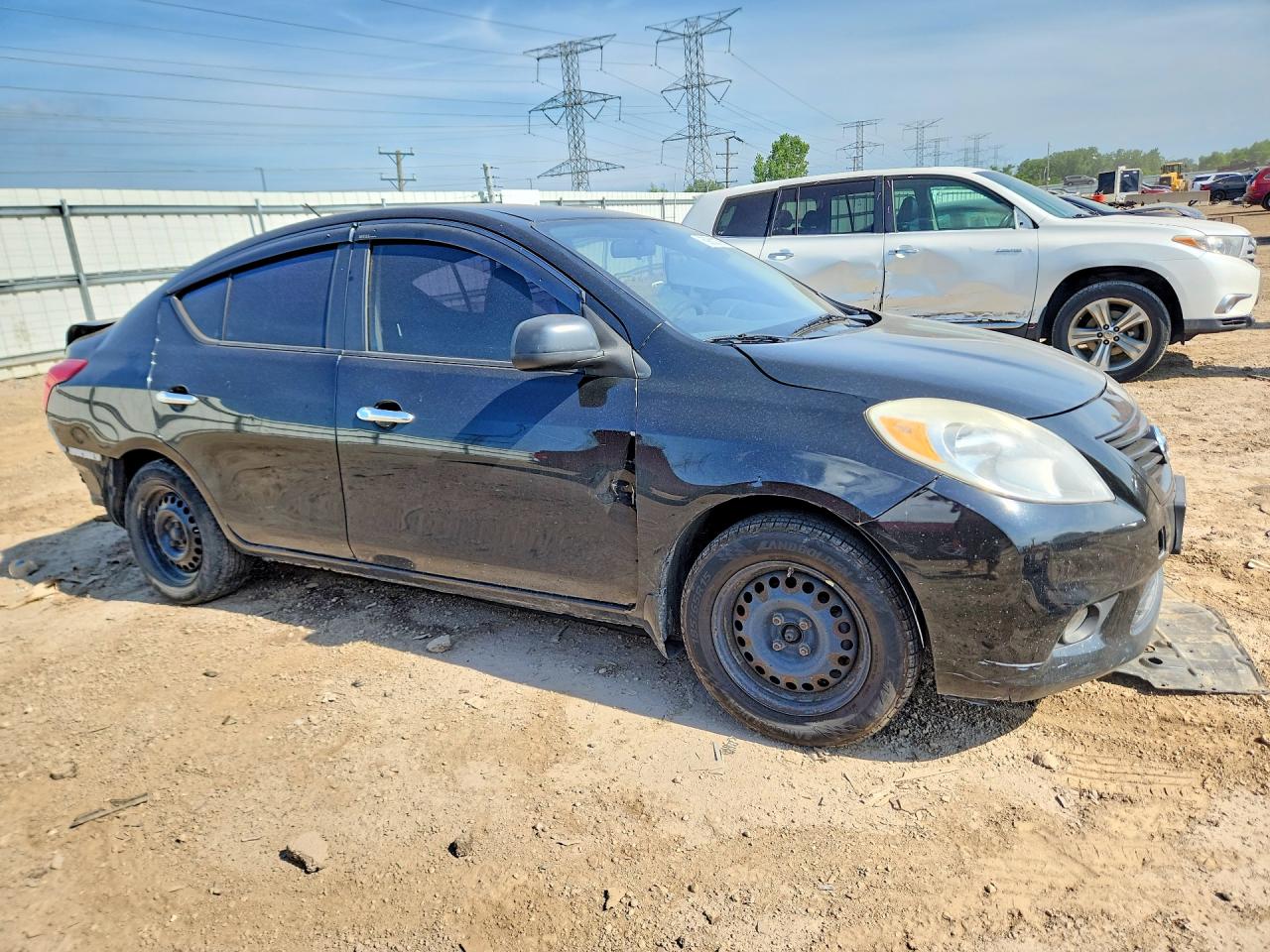 2012 Nissan Versa 1.6 S Black vin: 3N1CN7AP6CL900706