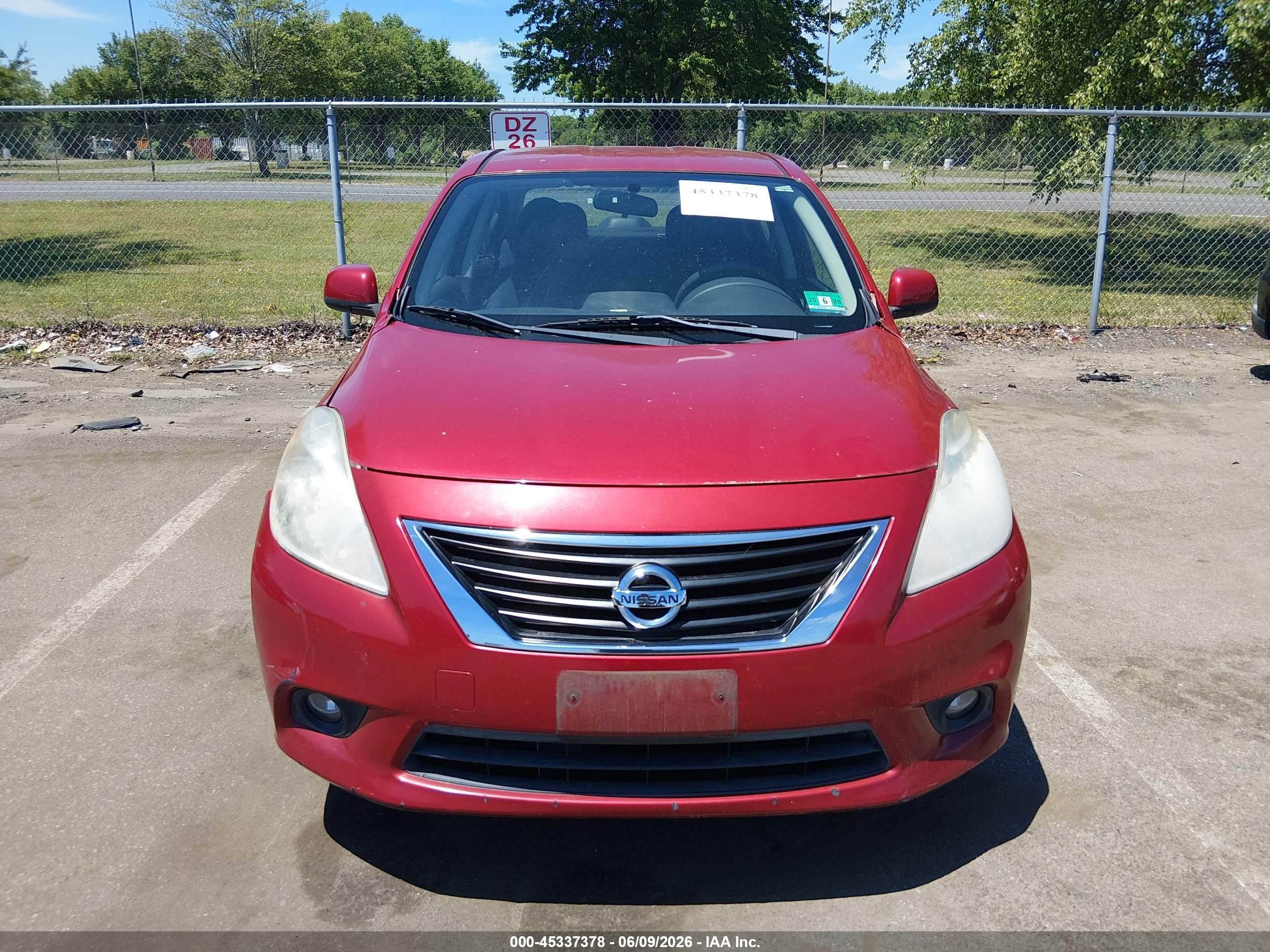 2012 Nissan Versa 1.6 Sl Red vin: 3N1CN7AP6CL907056
