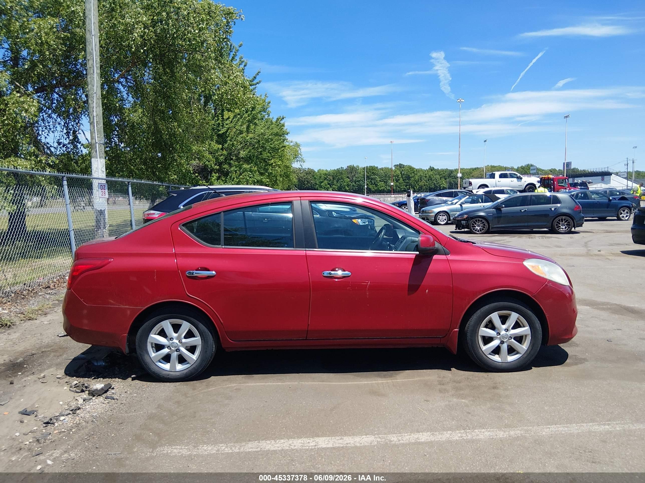2012 Nissan Versa 1.6 Sl Red vin: 3N1CN7AP6CL907056