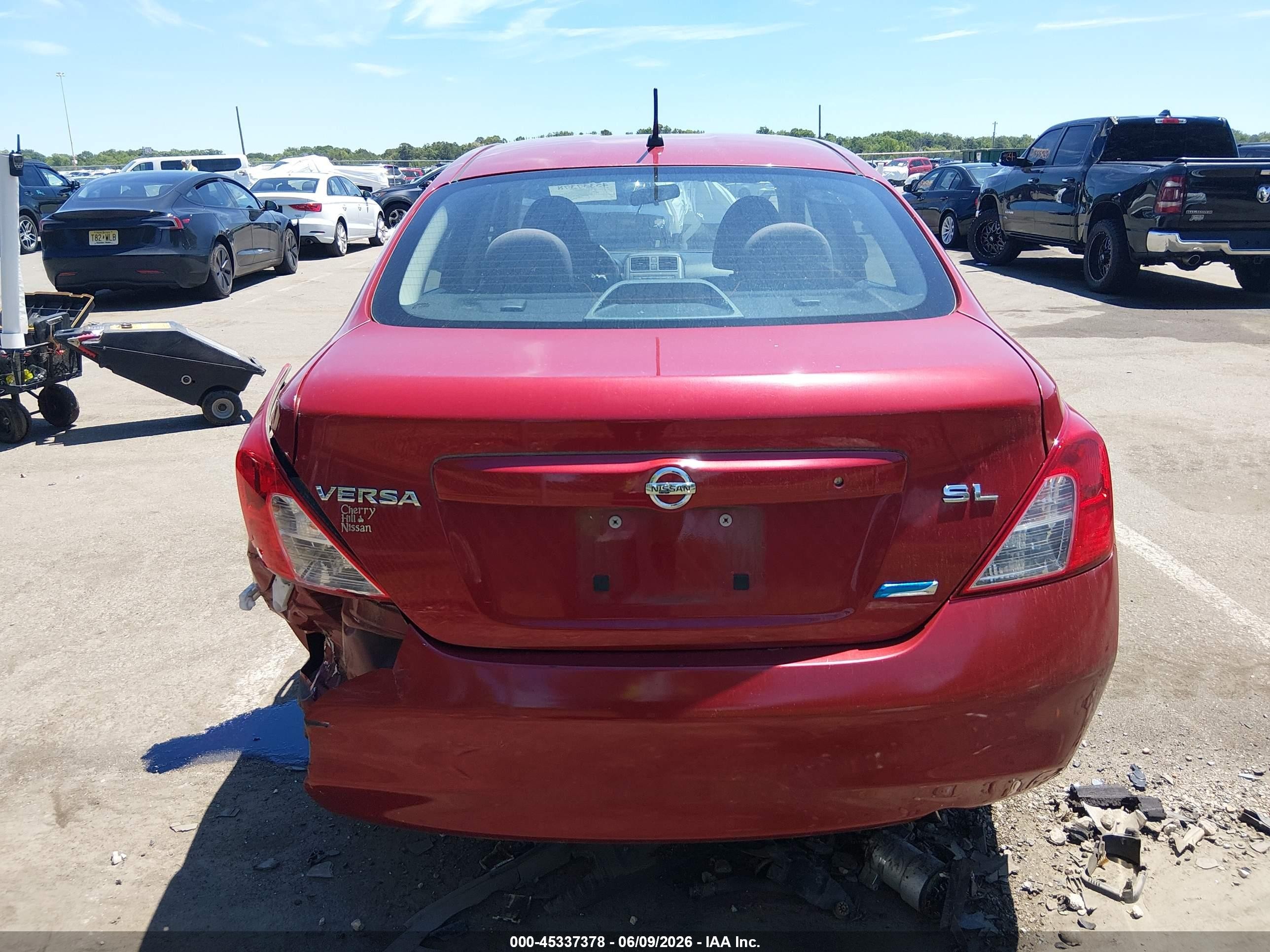 2012 Nissan Versa 1.6 Sl Red vin: 3N1CN7AP6CL907056