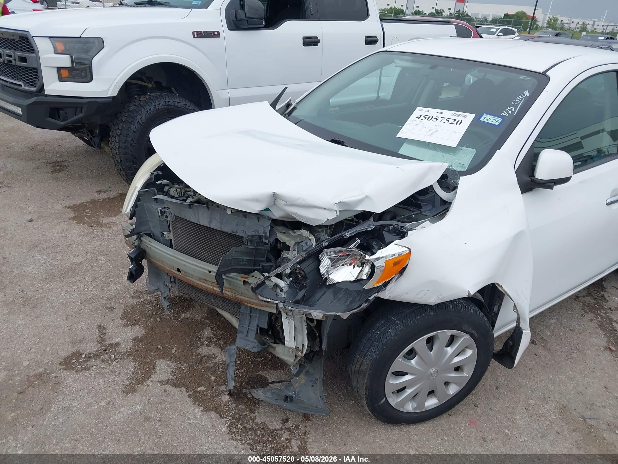 2012 Nissan Versa 1.6 Sv Белый vin: 3N1CN7AP6CL939408