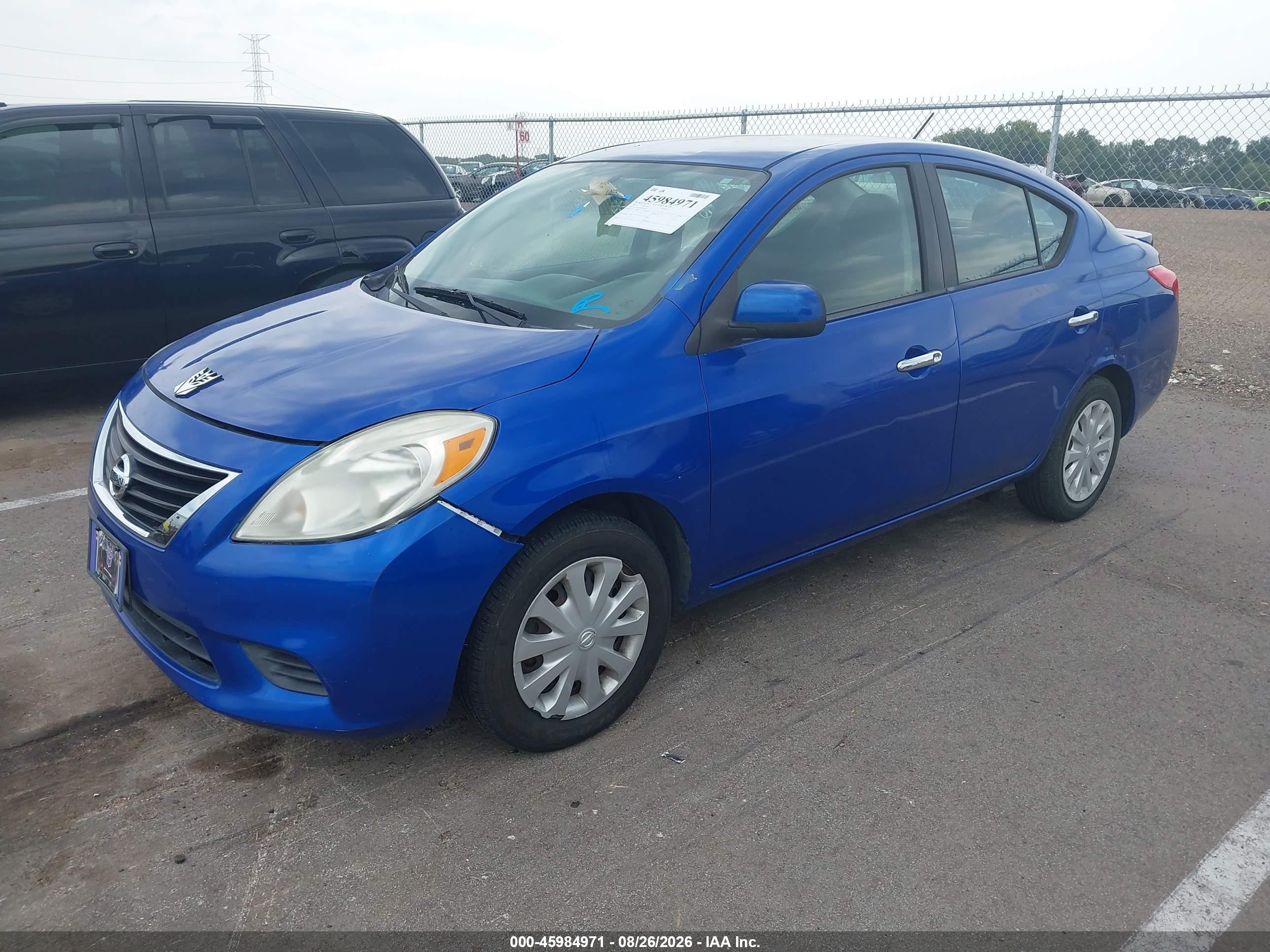 2013 Nissan Versa 1.6 Sv Blue vin: 3N1CN7AP6DL831923