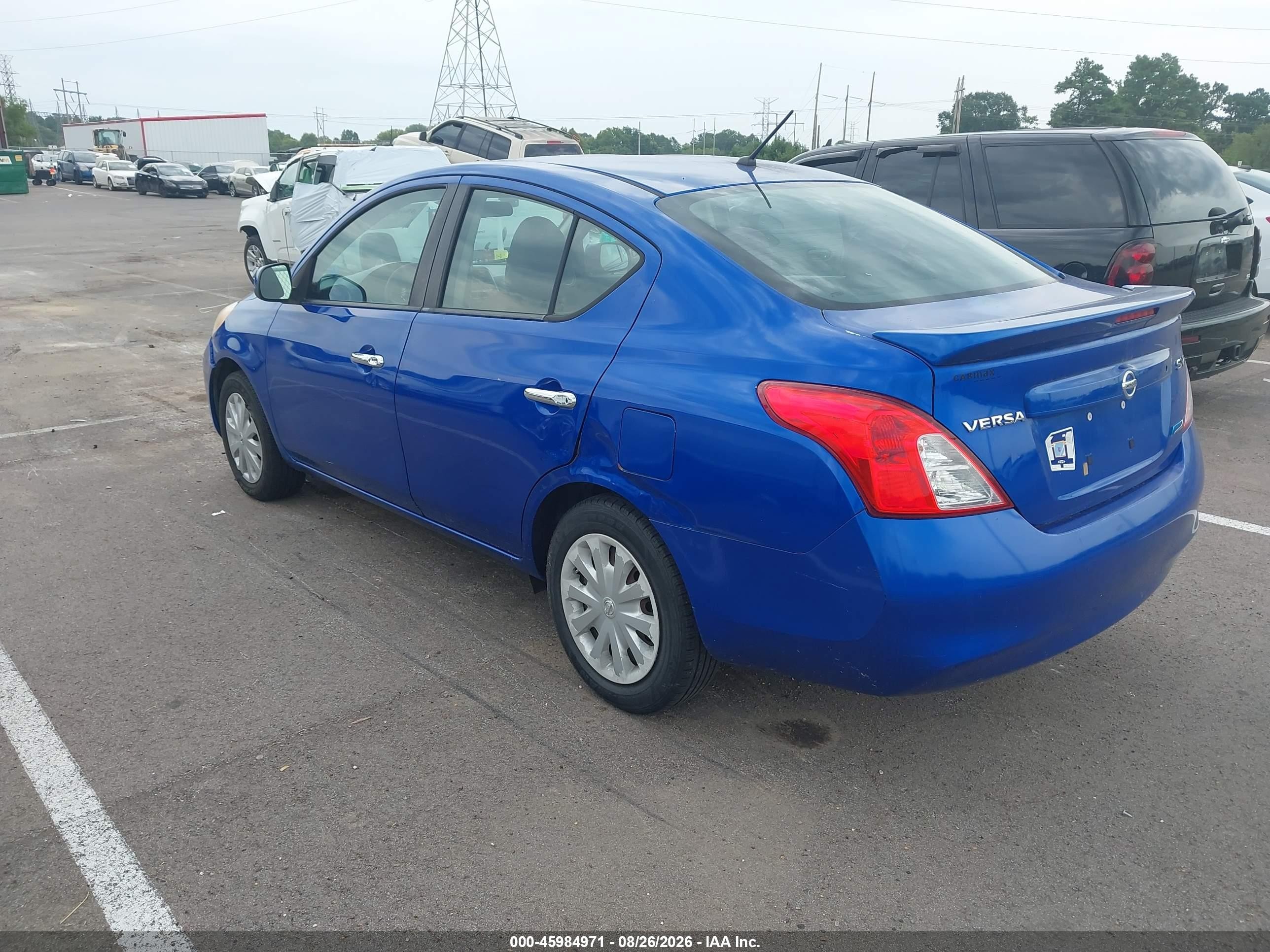 2013 Nissan Versa 1.6 Sv Blue vin: 3N1CN7AP6DL831923