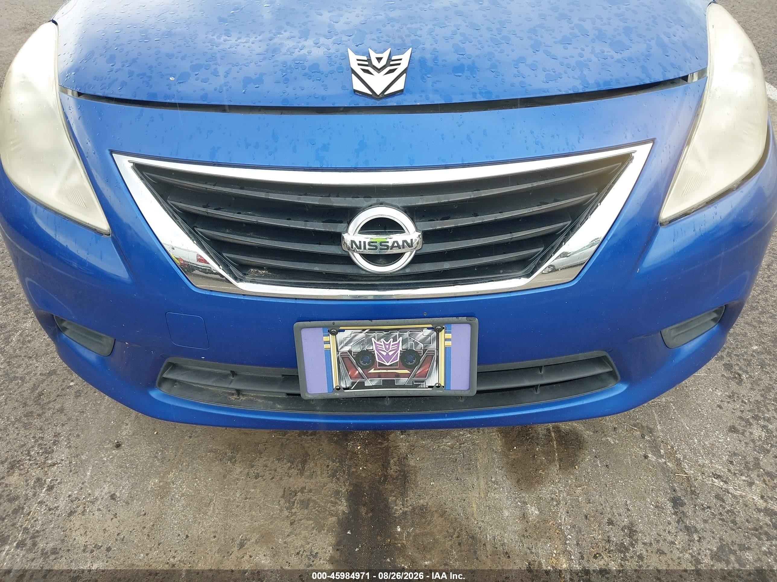 2013 Nissan Versa 1.6 Sv Blue vin: 3N1CN7AP6DL831923