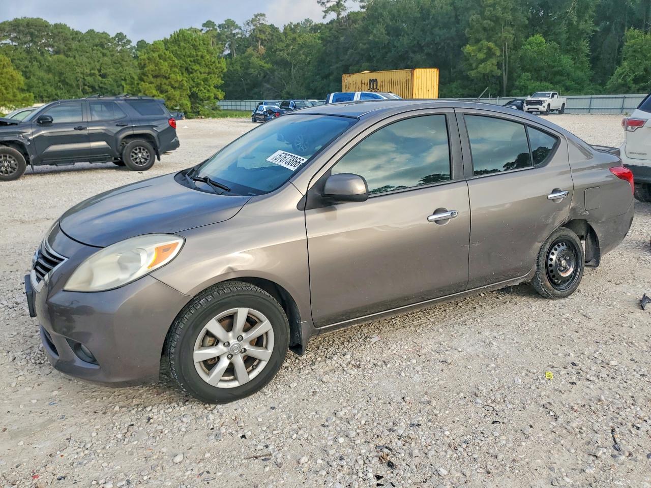 2013 Nissan Versa 1.6 S Gray vin: 3N1CN7AP6DL835549