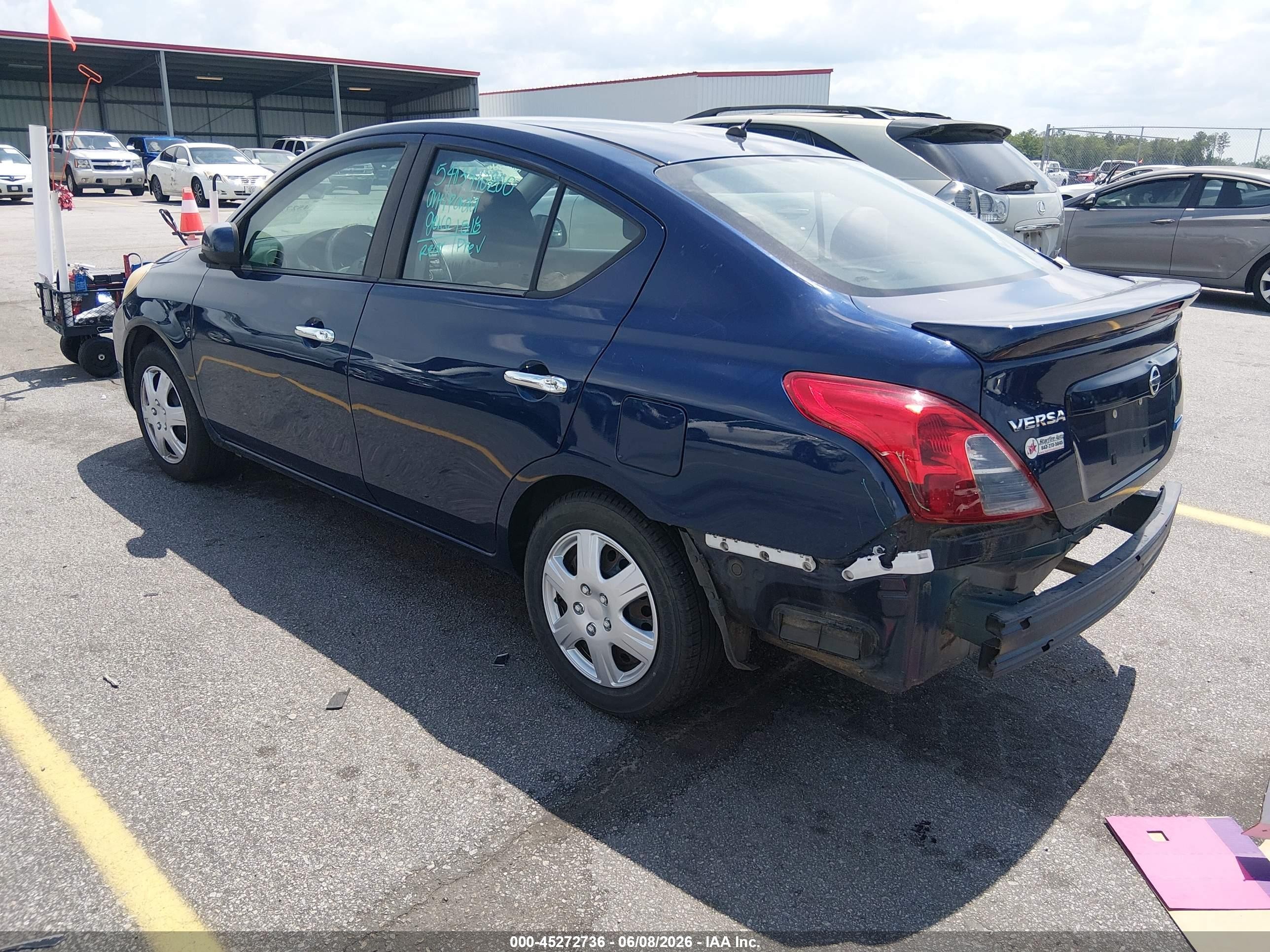 2013 Nissan Versa 1.6 Sv Blue vin: 3N1CN7AP6DL843263