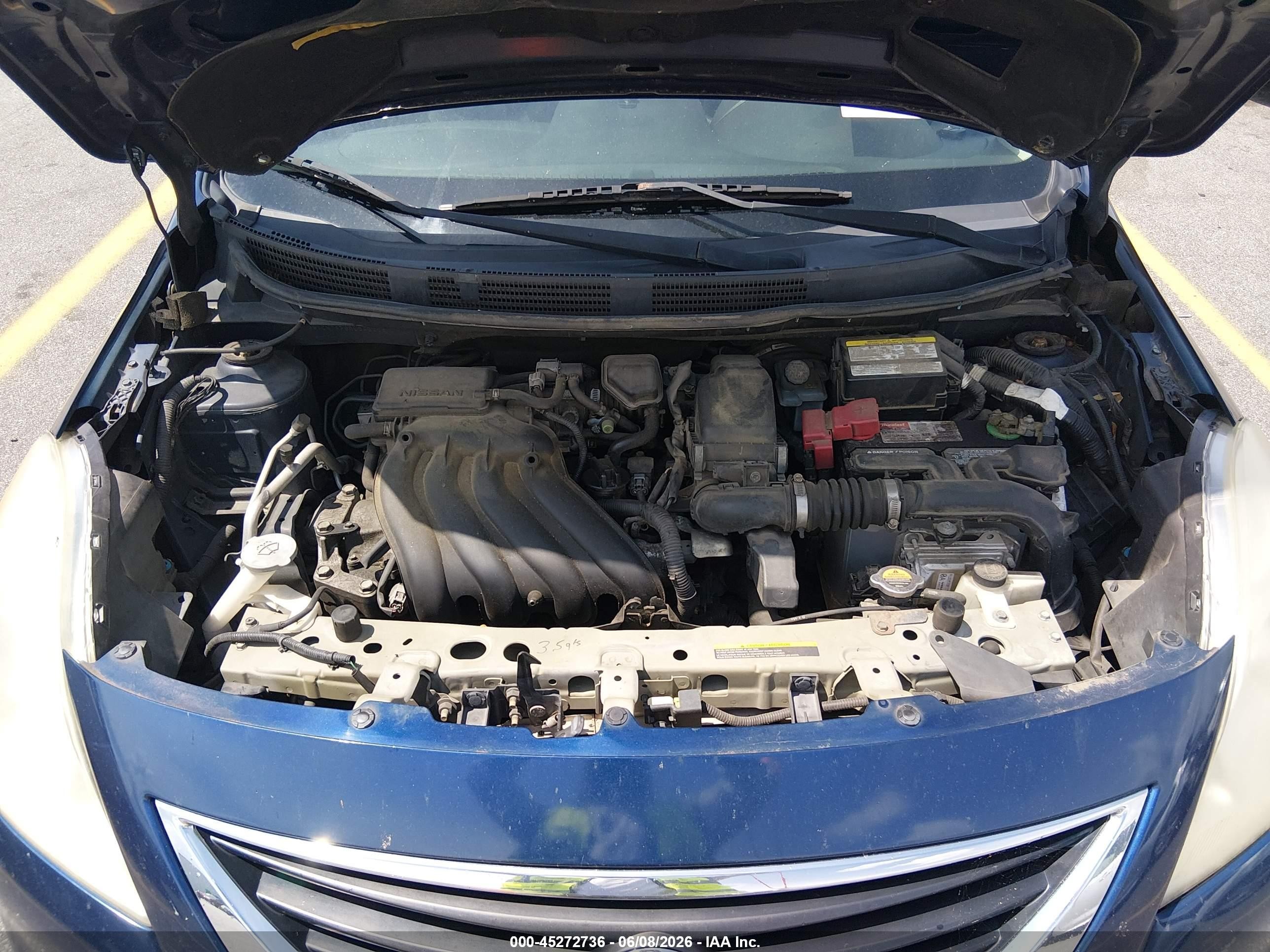 2013 Nissan Versa 1.6 Sv Blue vin: 3N1CN7AP6DL843263