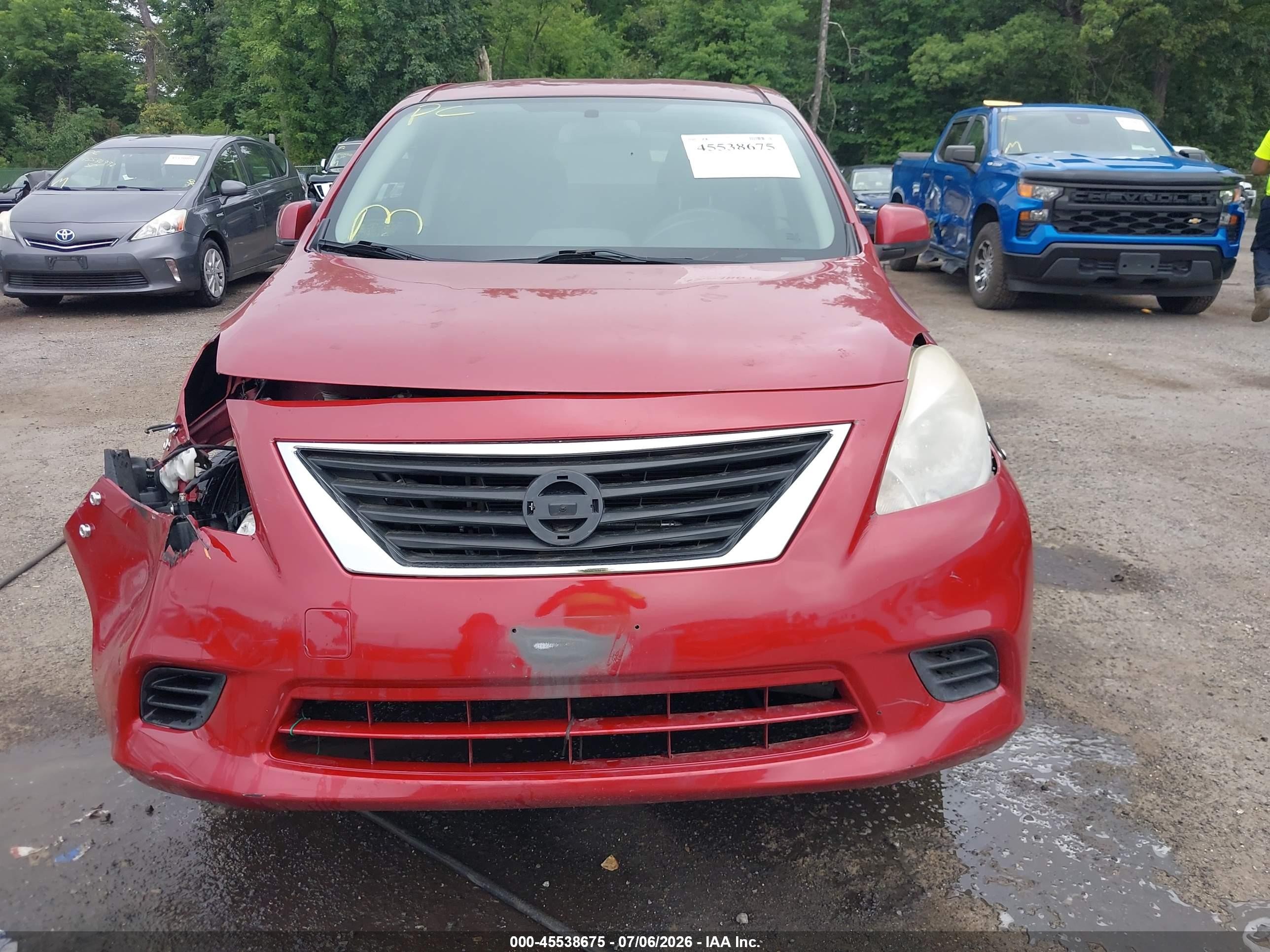 2013 Nissan Versa 1.6 Sv Красный vin: 3N1CN7AP6DL860001