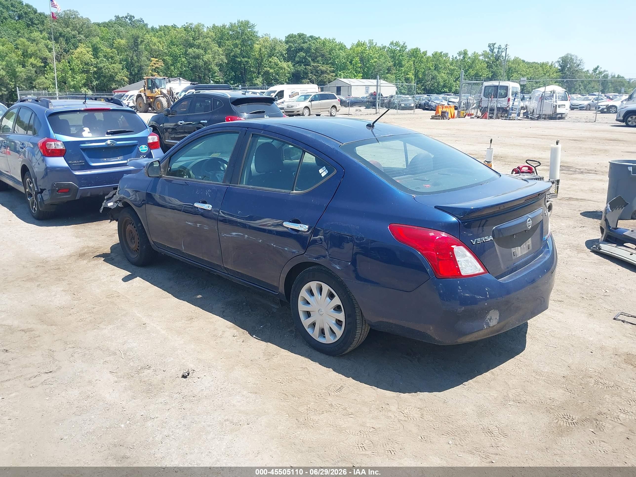 2013 Nissan Versa 1.6 Sv Blue vin: 3N1CN7AP6DL865585