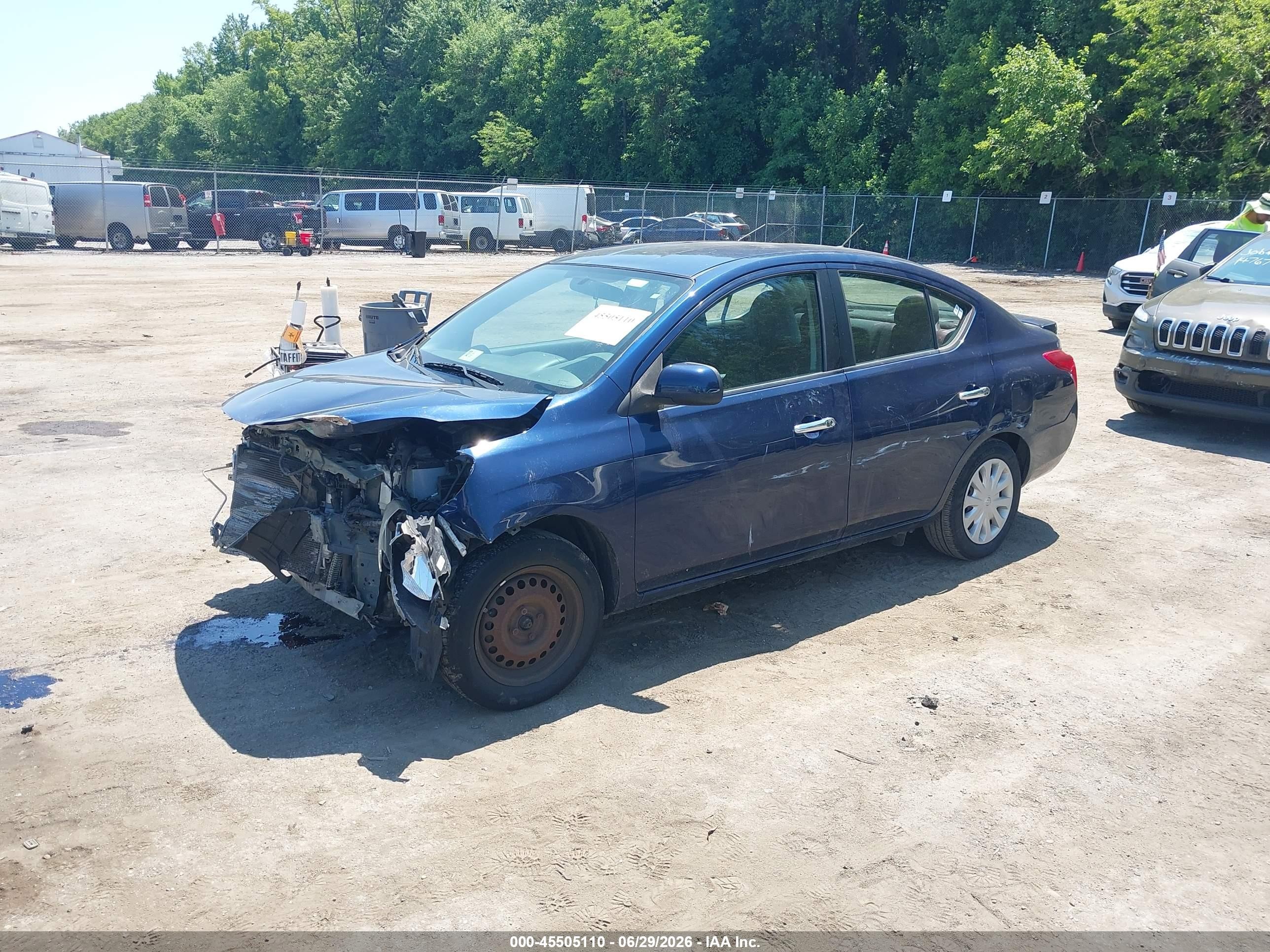 2013 Nissan Versa 1.6 Sv Blue vin: 3N1CN7AP6DL865585