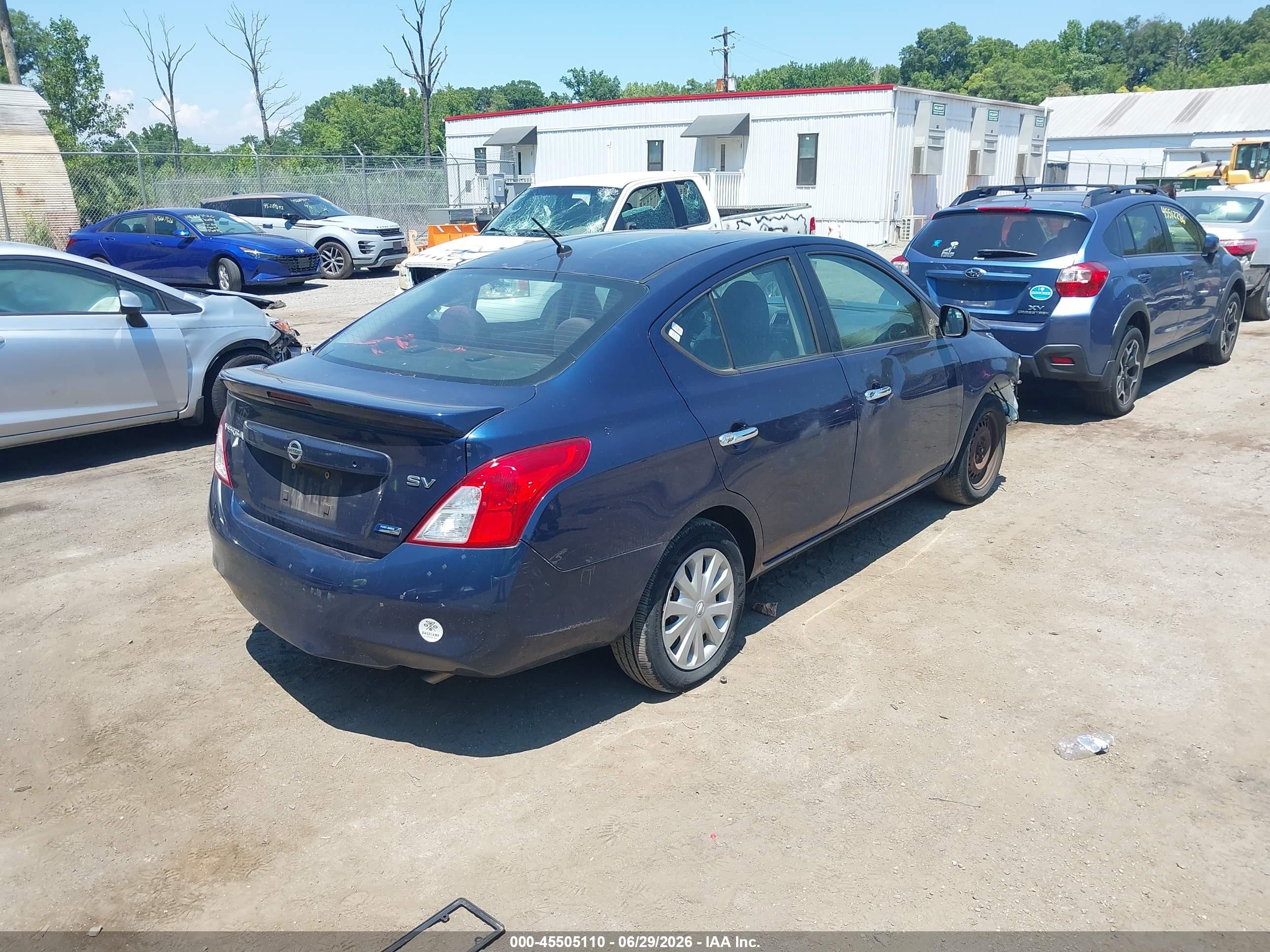 2013 Nissan Versa 1.6 Sv Blue vin: 3N1CN7AP6DL865585