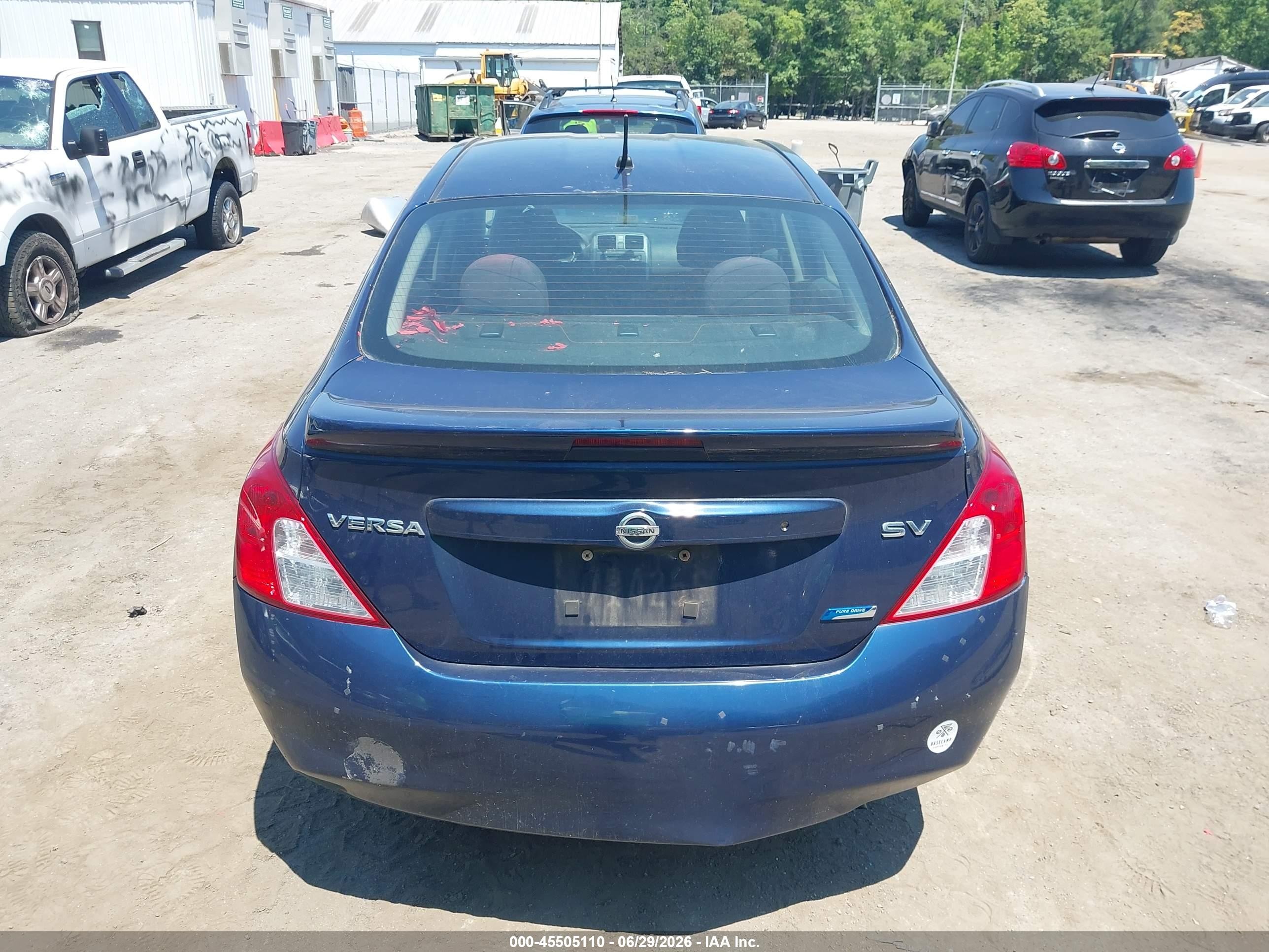 2013 Nissan Versa 1.6 Sv Blue vin: 3N1CN7AP6DL865585