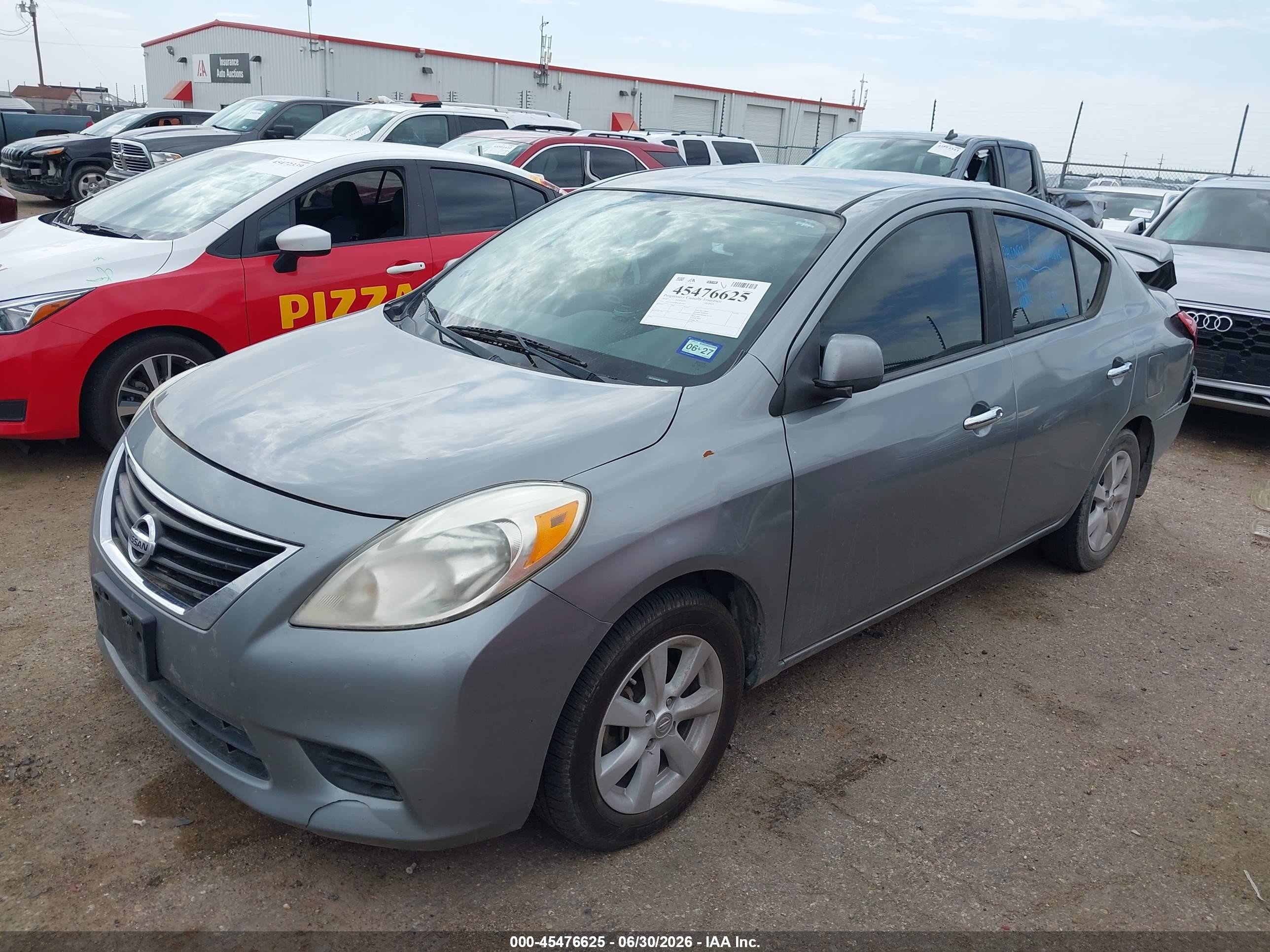 2014 Nissan Versa 1.6 Sv Silver vin: 3N1CN7AP6EL803783