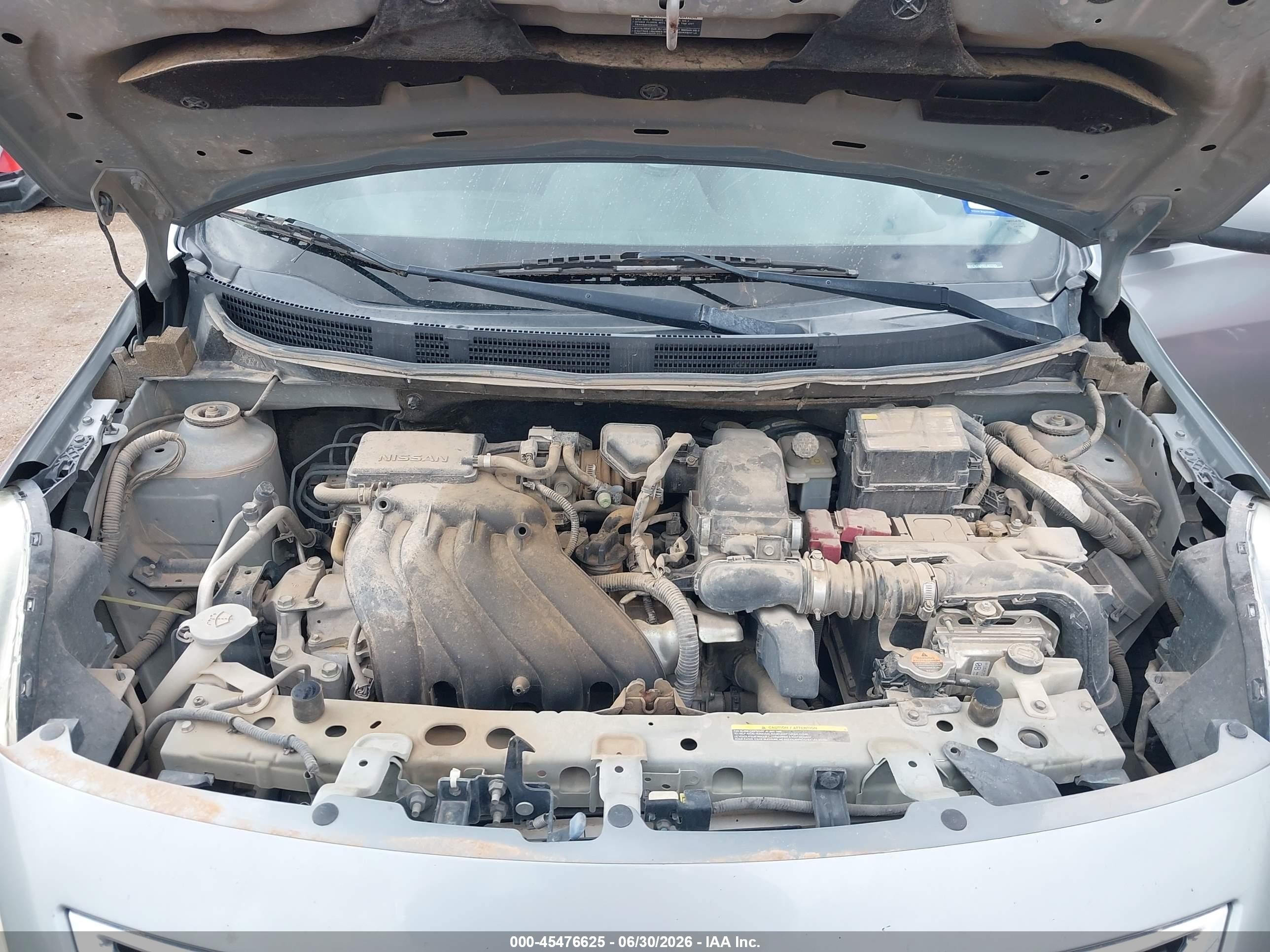 2014 Nissan Versa 1.6 Sv Silver vin: 3N1CN7AP6EL803783