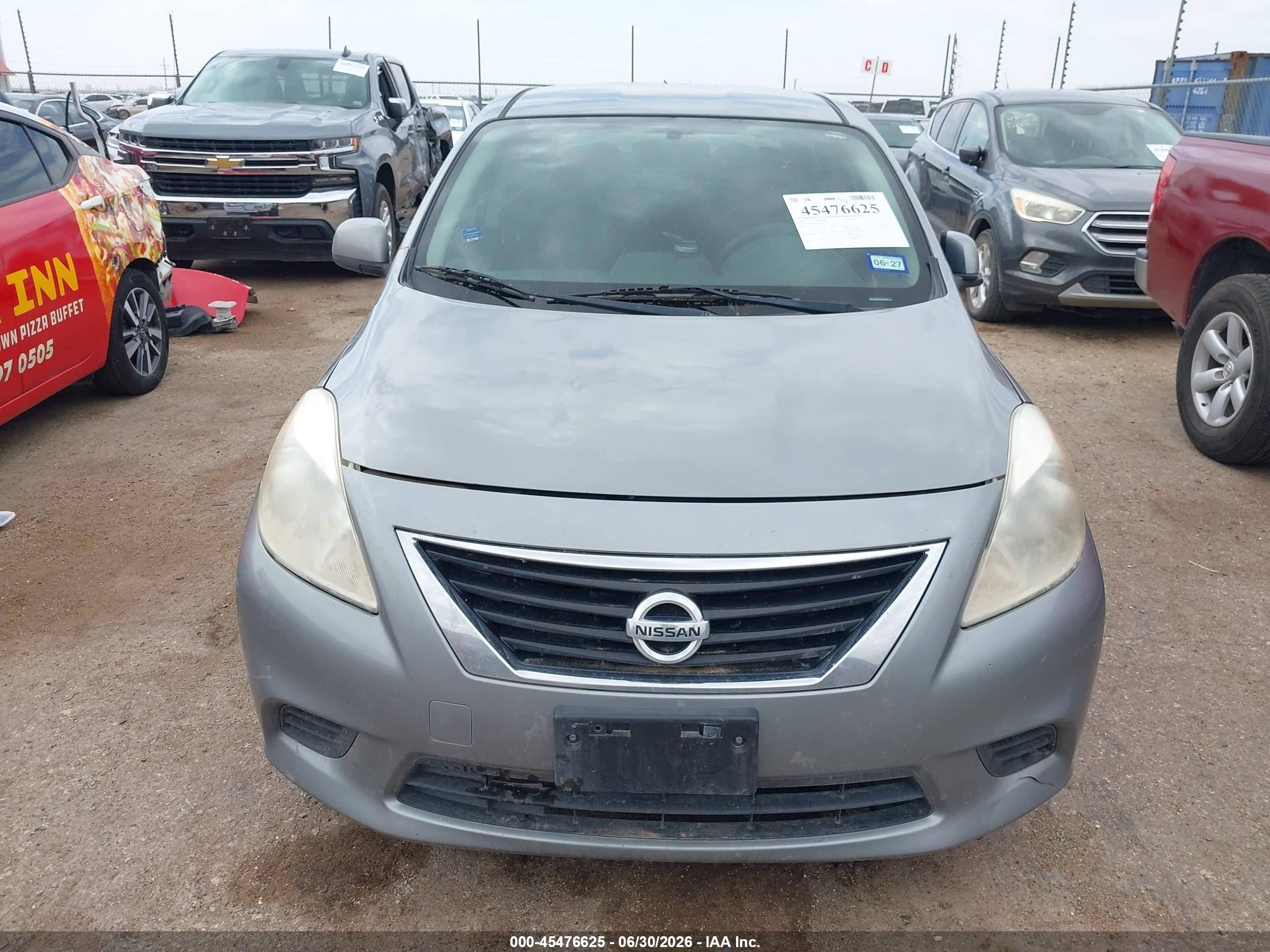2014 Nissan Versa 1.6 Sv Silver vin: 3N1CN7AP6EL803783