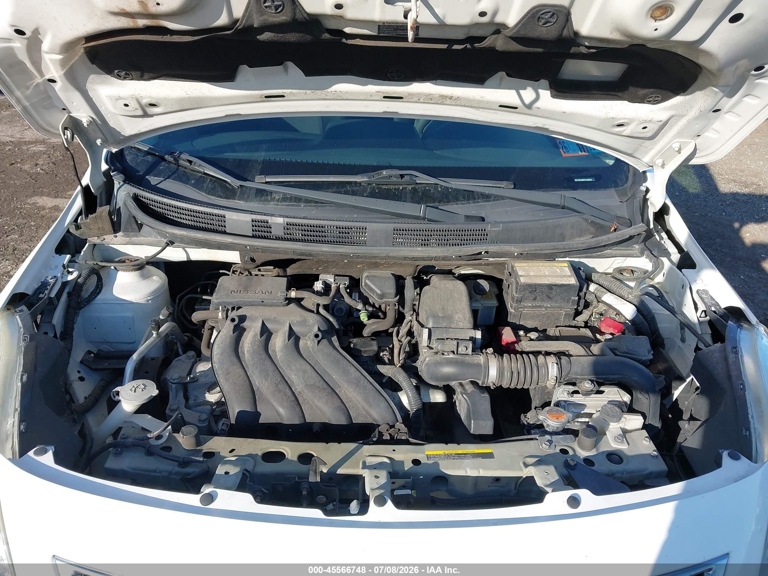 2014 Nissan Versa 1.6 Sv White vin: 3N1CN7AP6EL850635