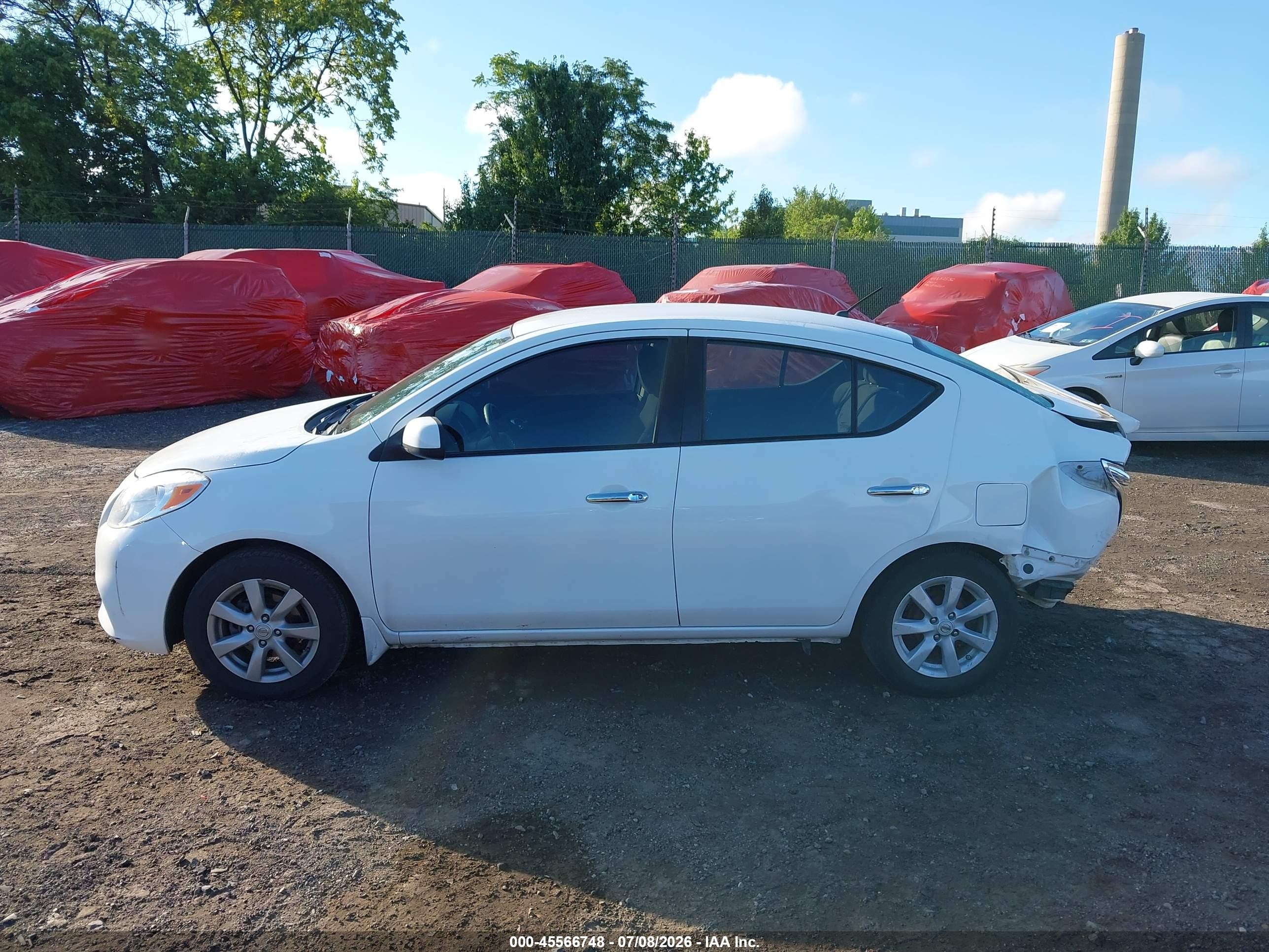 2014 Nissan Versa 1.6 Sv White vin: 3N1CN7AP6EL850635