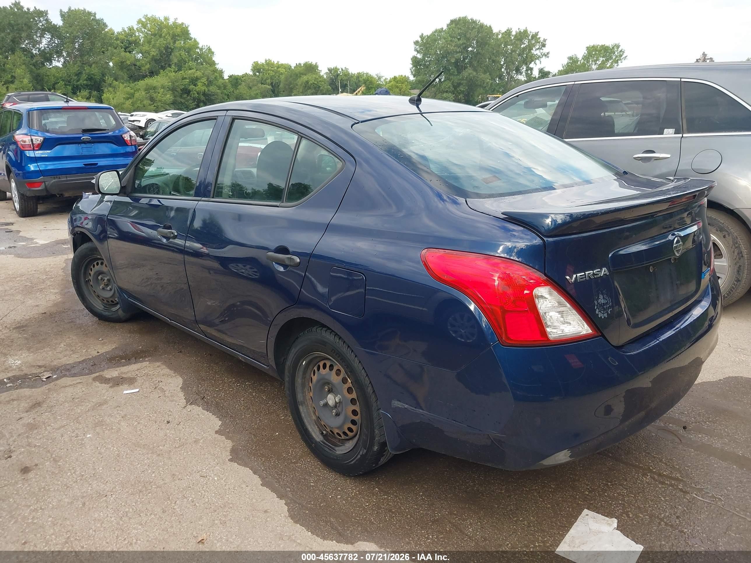 2014 Nissan Versa 1.6 S+ Blue vin: 3N1CN7AP6EL864504