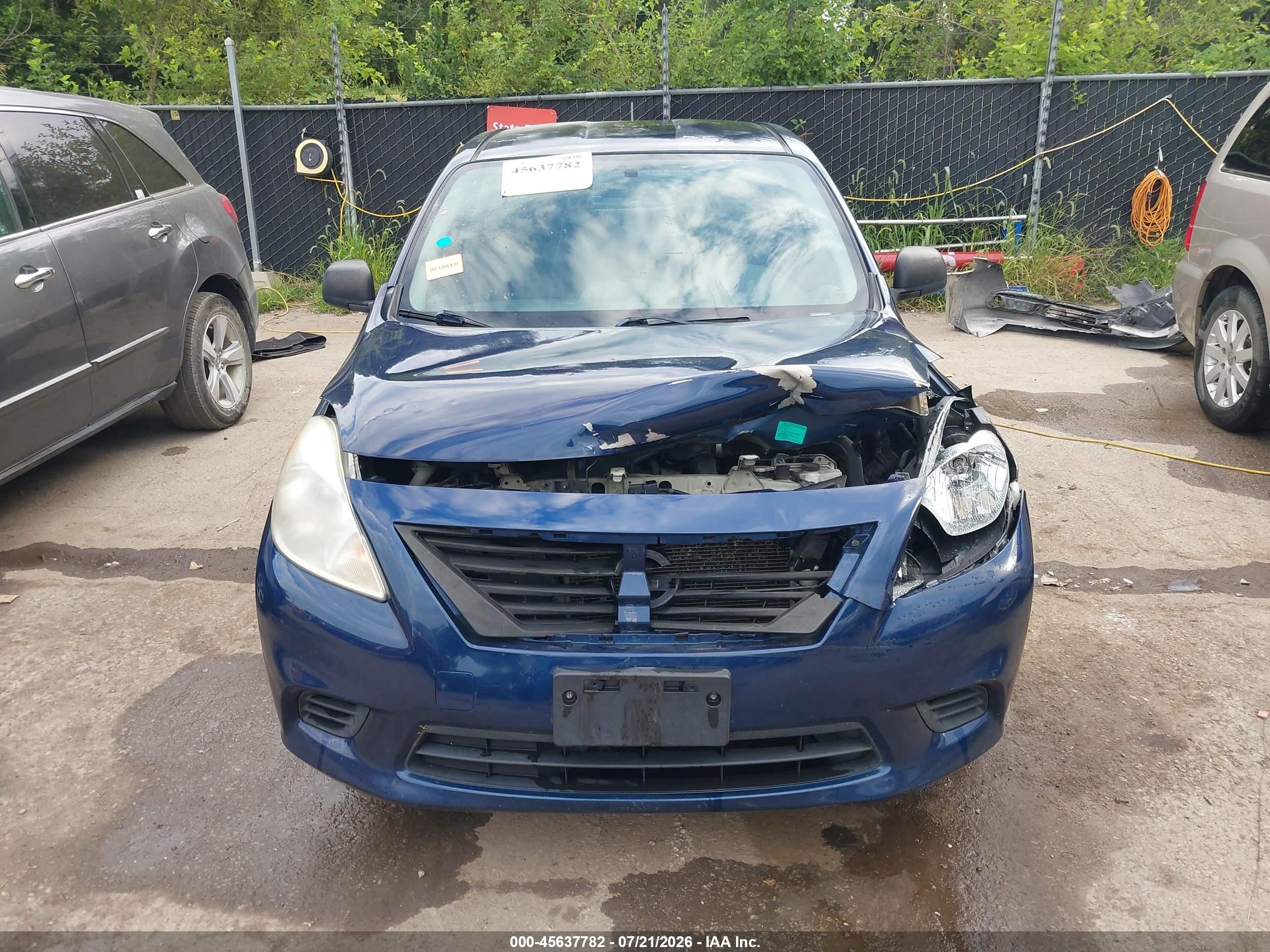 2014 Nissan Versa 1.6 S+ Blue vin: 3N1CN7AP6EL864504