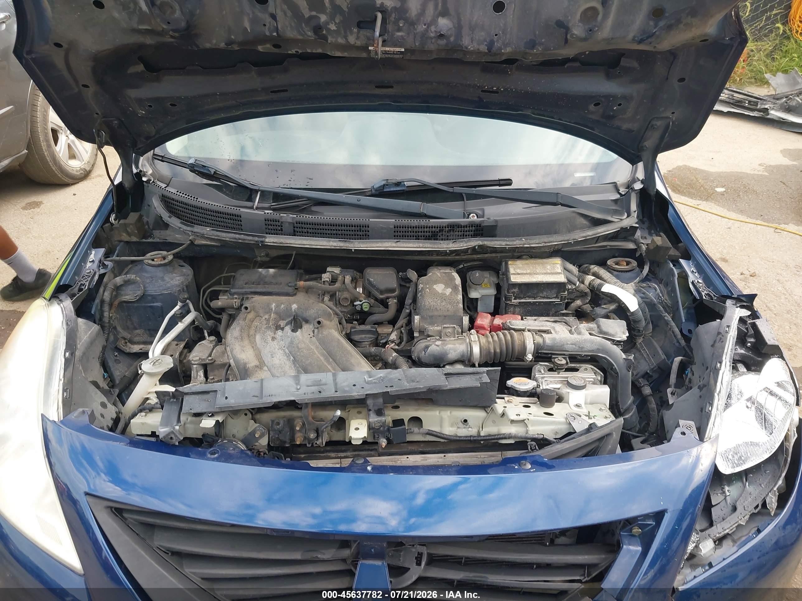 2014 Nissan Versa 1.6 S+ Blue vin: 3N1CN7AP6EL864504