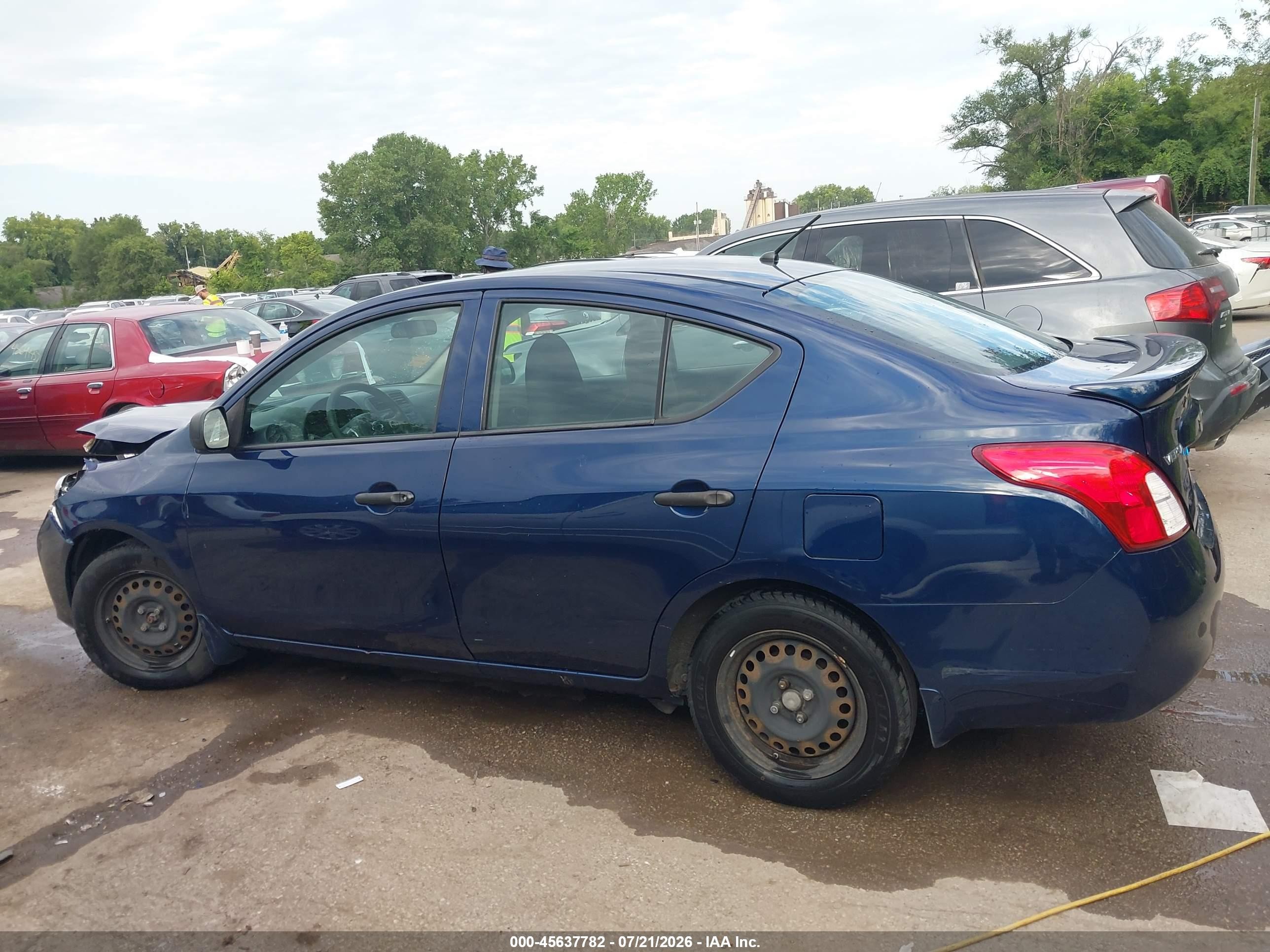 2014 Nissan Versa 1.6 S+ Blue vin: 3N1CN7AP6EL864504