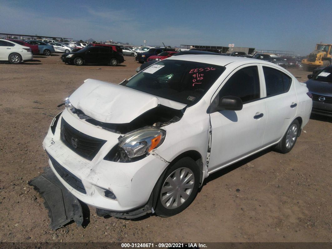 2014 Nissan Versa S Plus White vin: 3N1CN7AP6EL866060