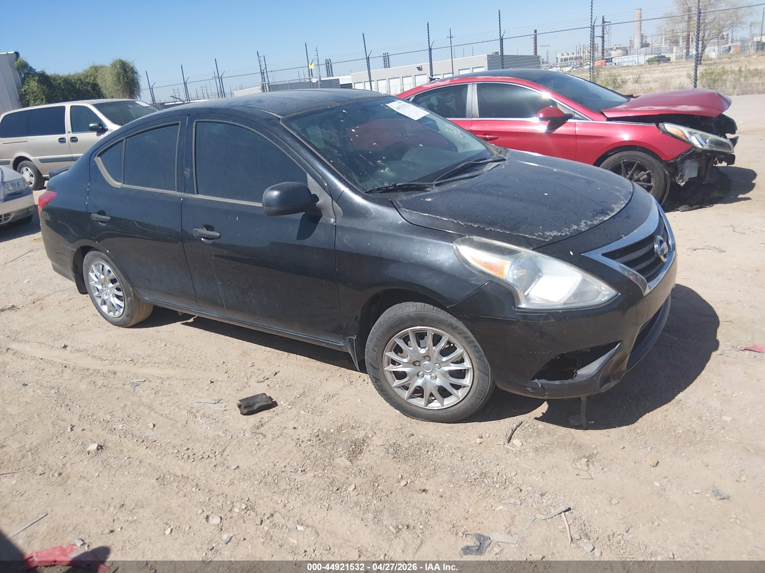 2015 Nissan Versa 1.6 S+ Black vin: 3N1CN7AP6FL802103