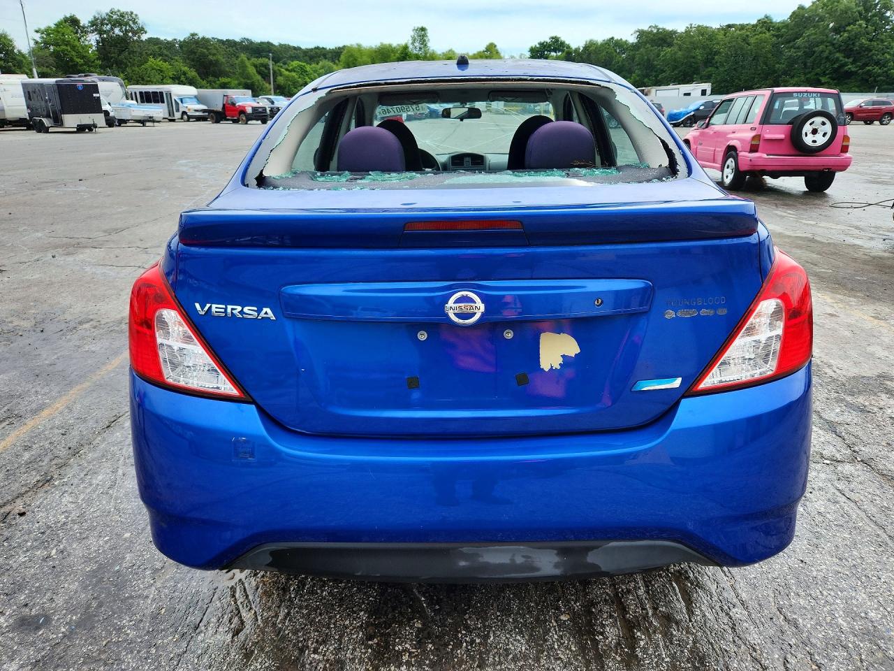 2015 Nissan Versa 1.6 S Plus Blue vin: 3N1CN7AP6FL803591