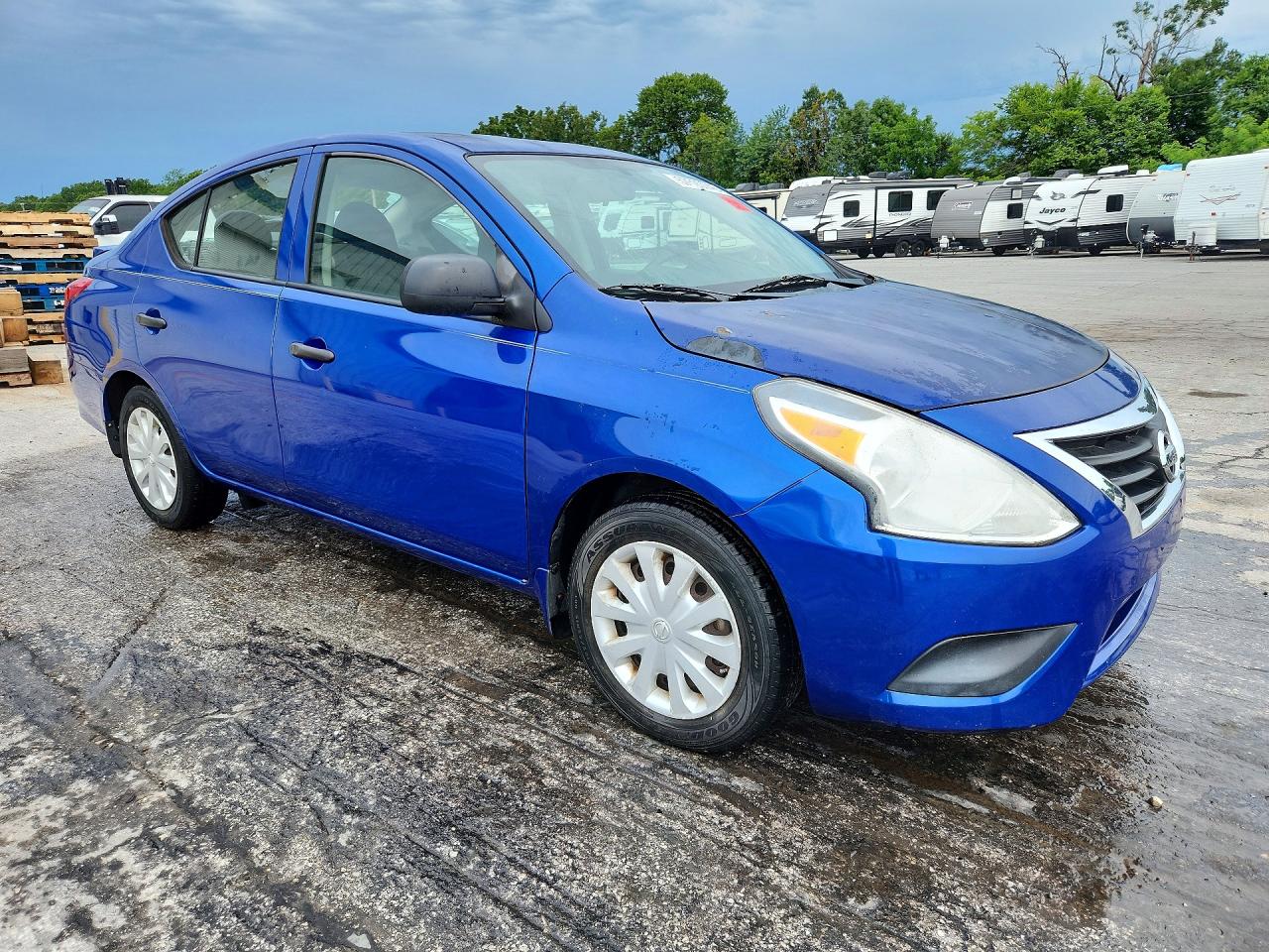 2015 Nissan Versa 1.6 S Plus Blue vin: 3N1CN7AP6FL803591