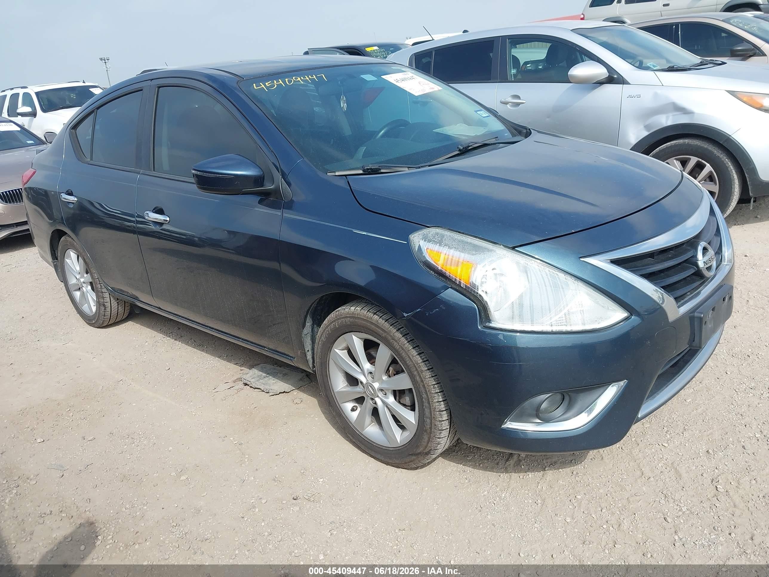 2015 Nissan Versa 1.6 Sl Blue vin: 3N1CN7AP6FL805115