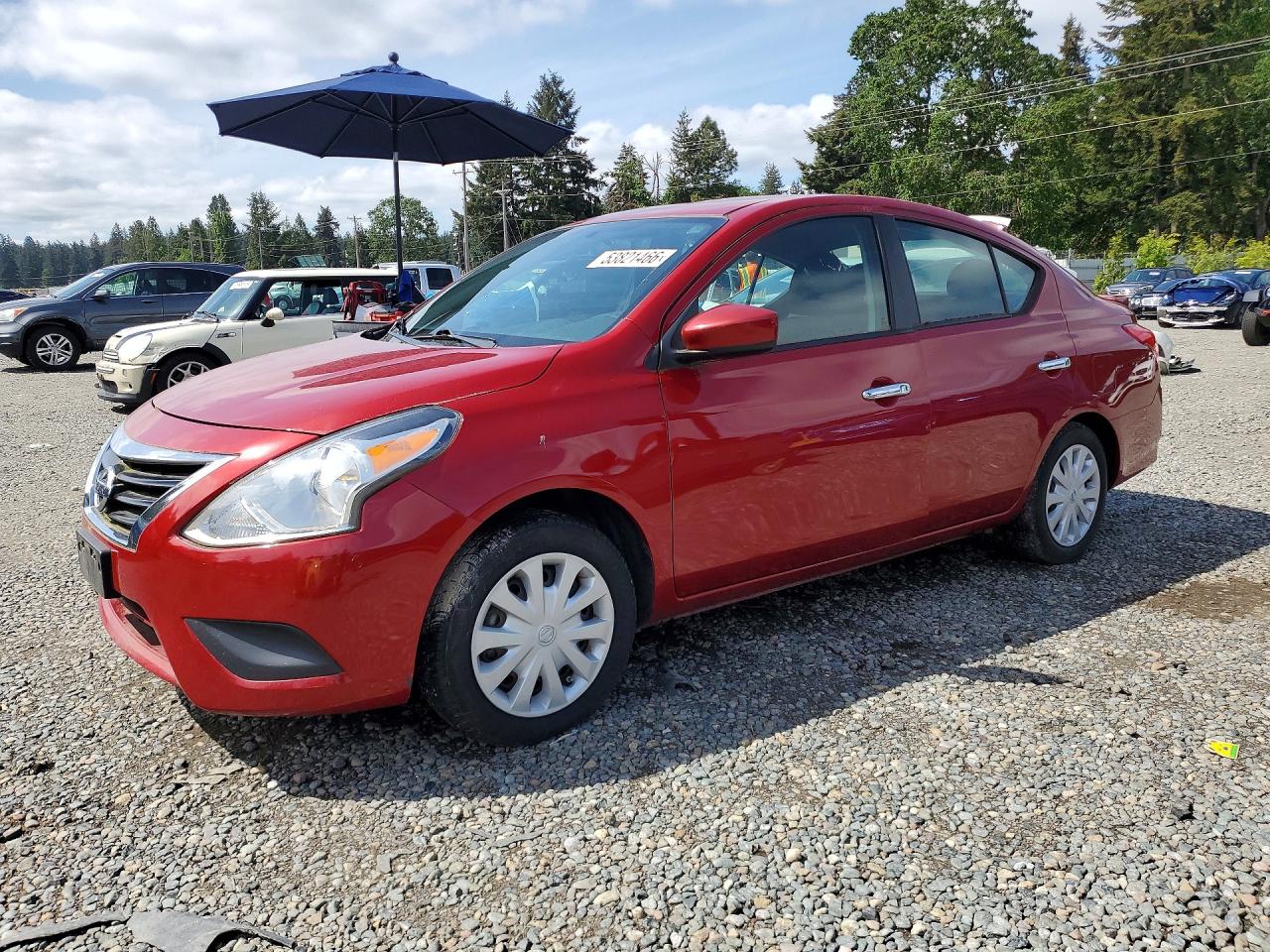 2015 Nissan Versa 1.6 Sv Maroon vin: 3N1CN7AP6FL812971