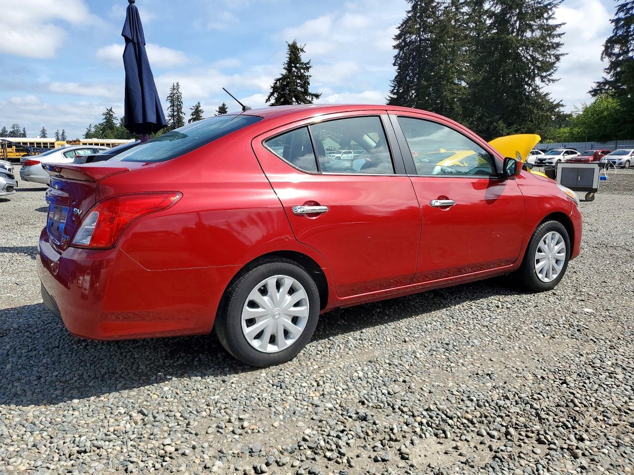 2015 Nissan Versa 1.6 Sv Maroon vin: 3N1CN7AP6FL812971