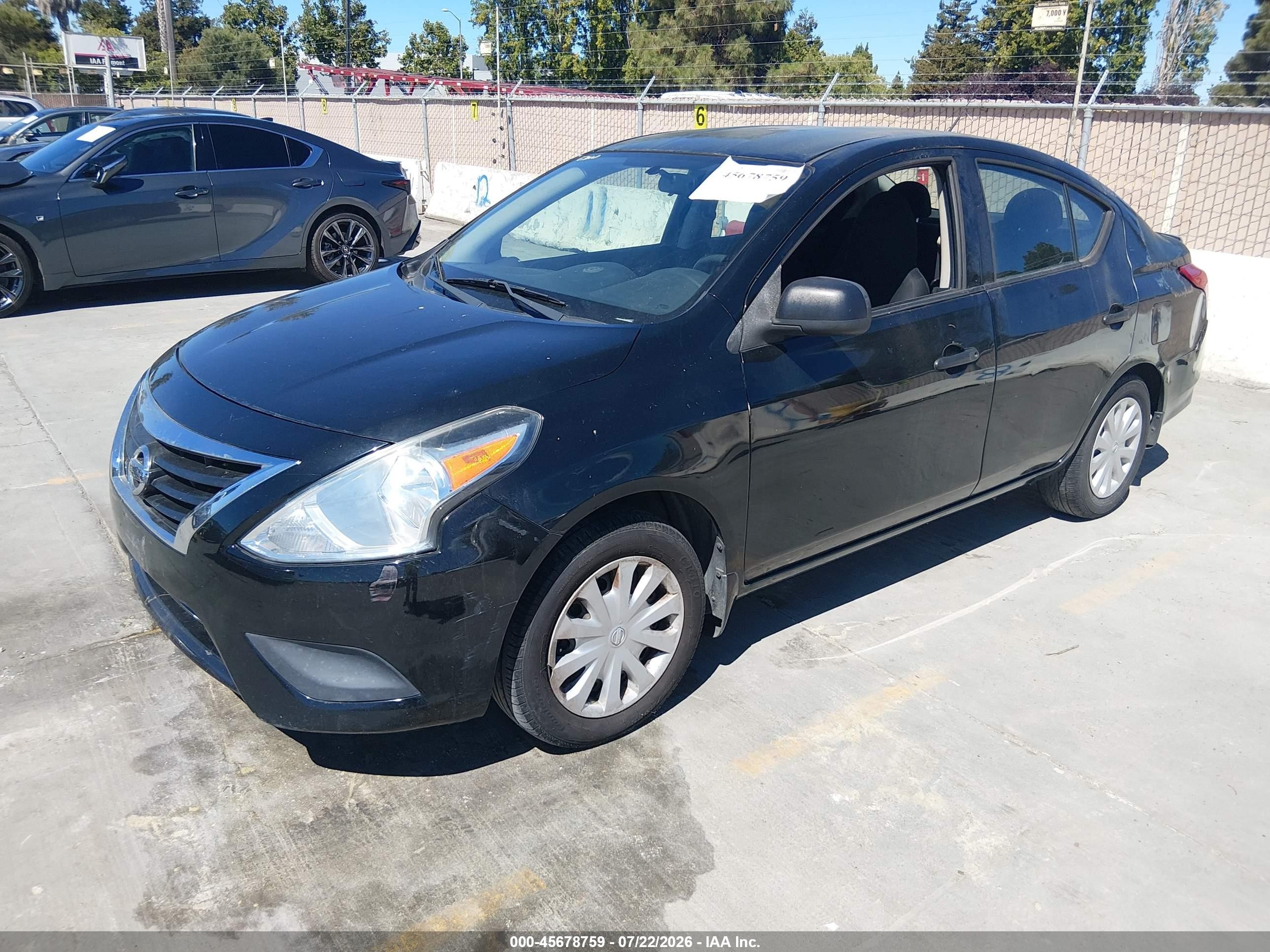2015 Nissan Versa 1.6 S+ Black vin: 3N1CN7AP6FL818317