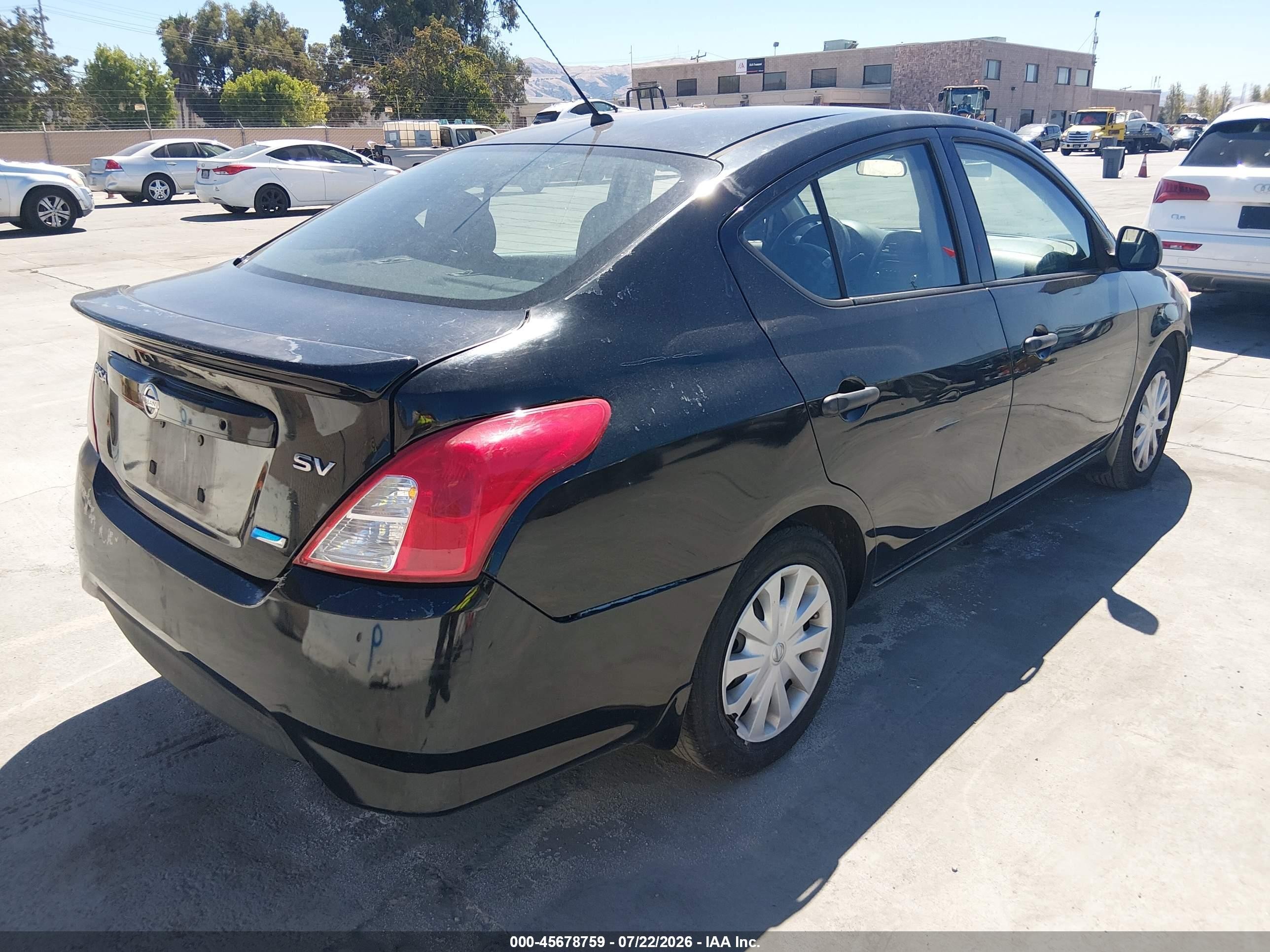 2015 Nissan Versa 1.6 S+ Black vin: 3N1CN7AP6FL818317