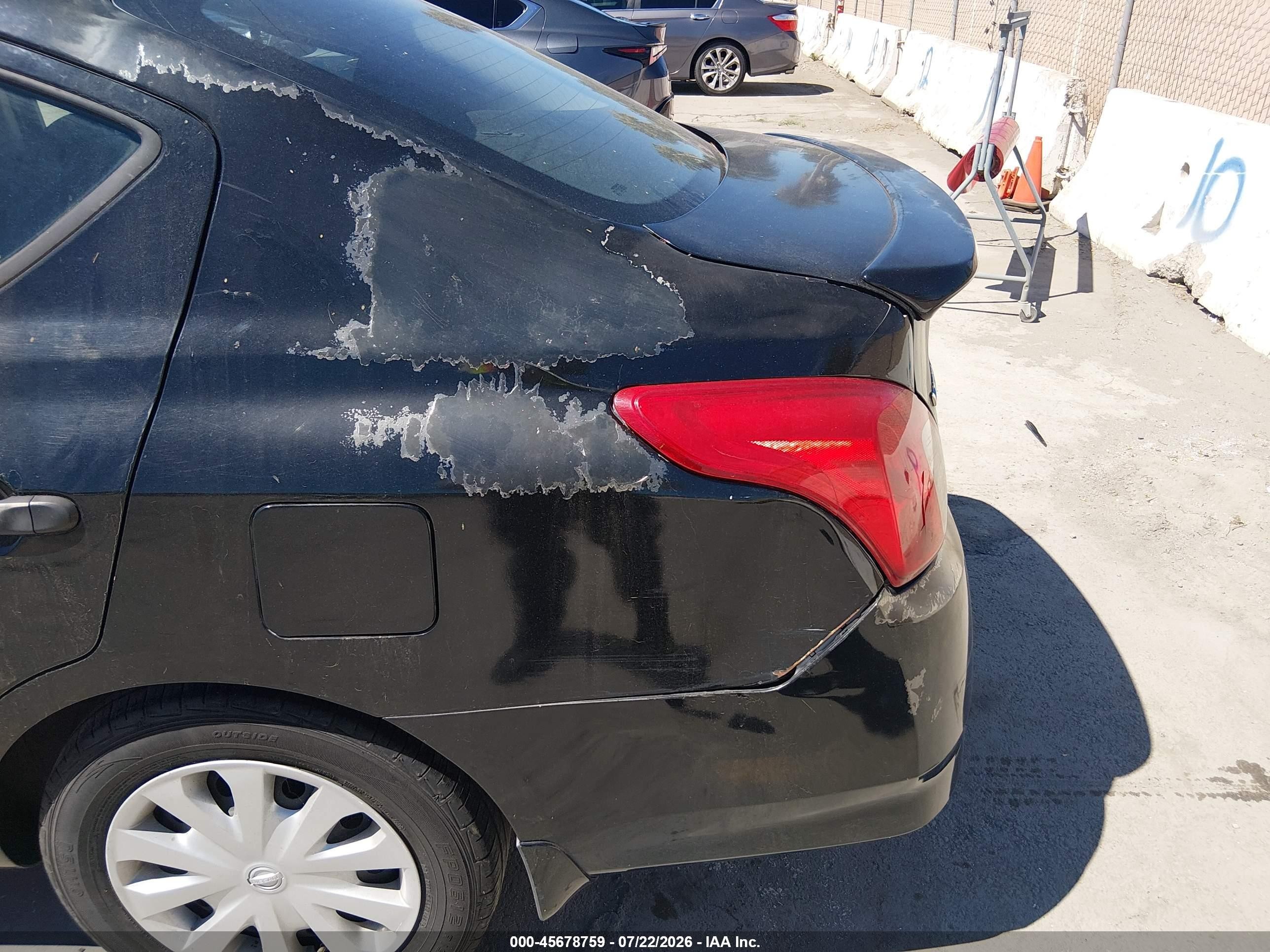 2015 Nissan Versa 1.6 S+ Black vin: 3N1CN7AP6FL818317