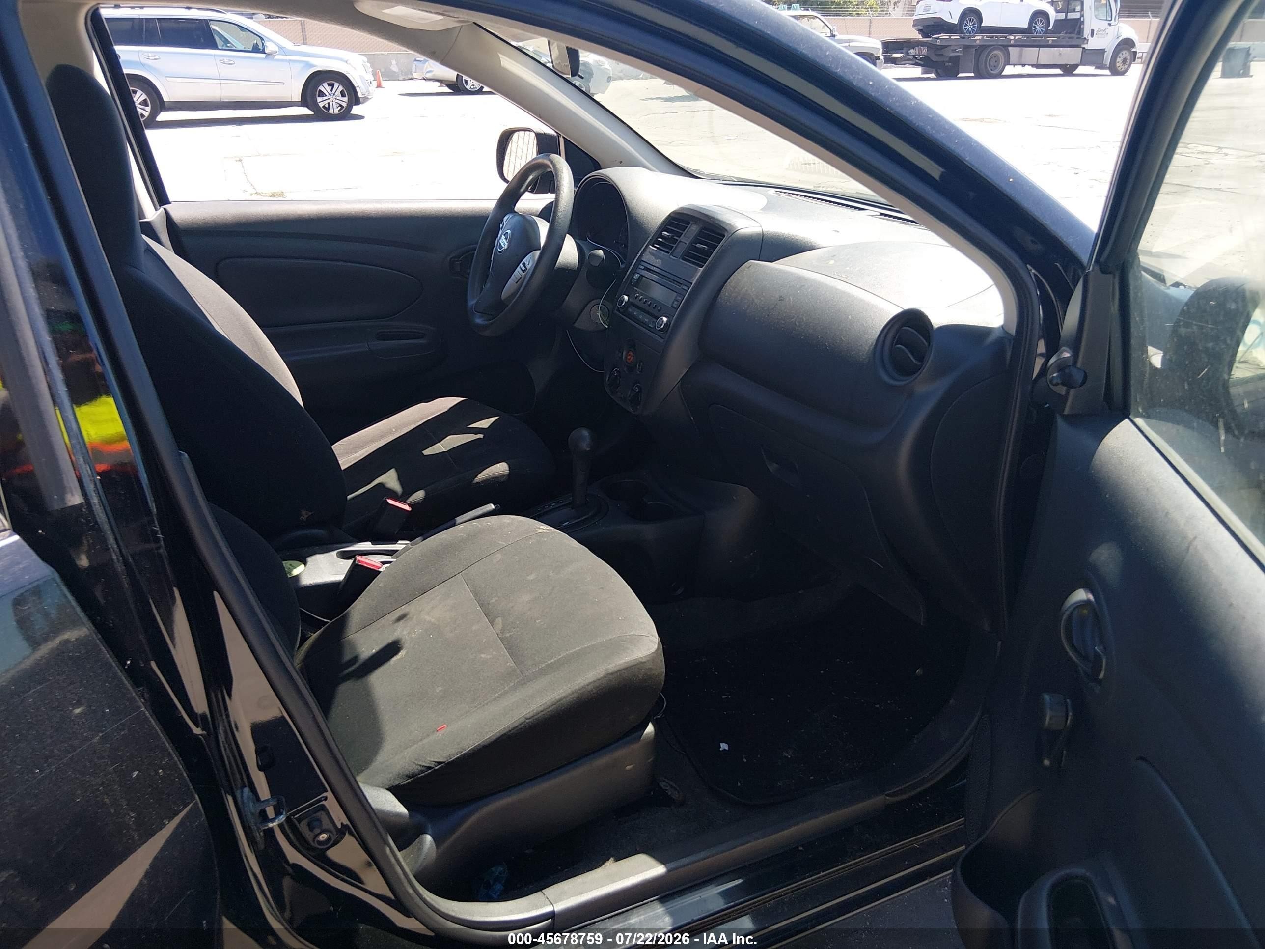 2015 Nissan Versa 1.6 S+ Black vin: 3N1CN7AP6FL818317
