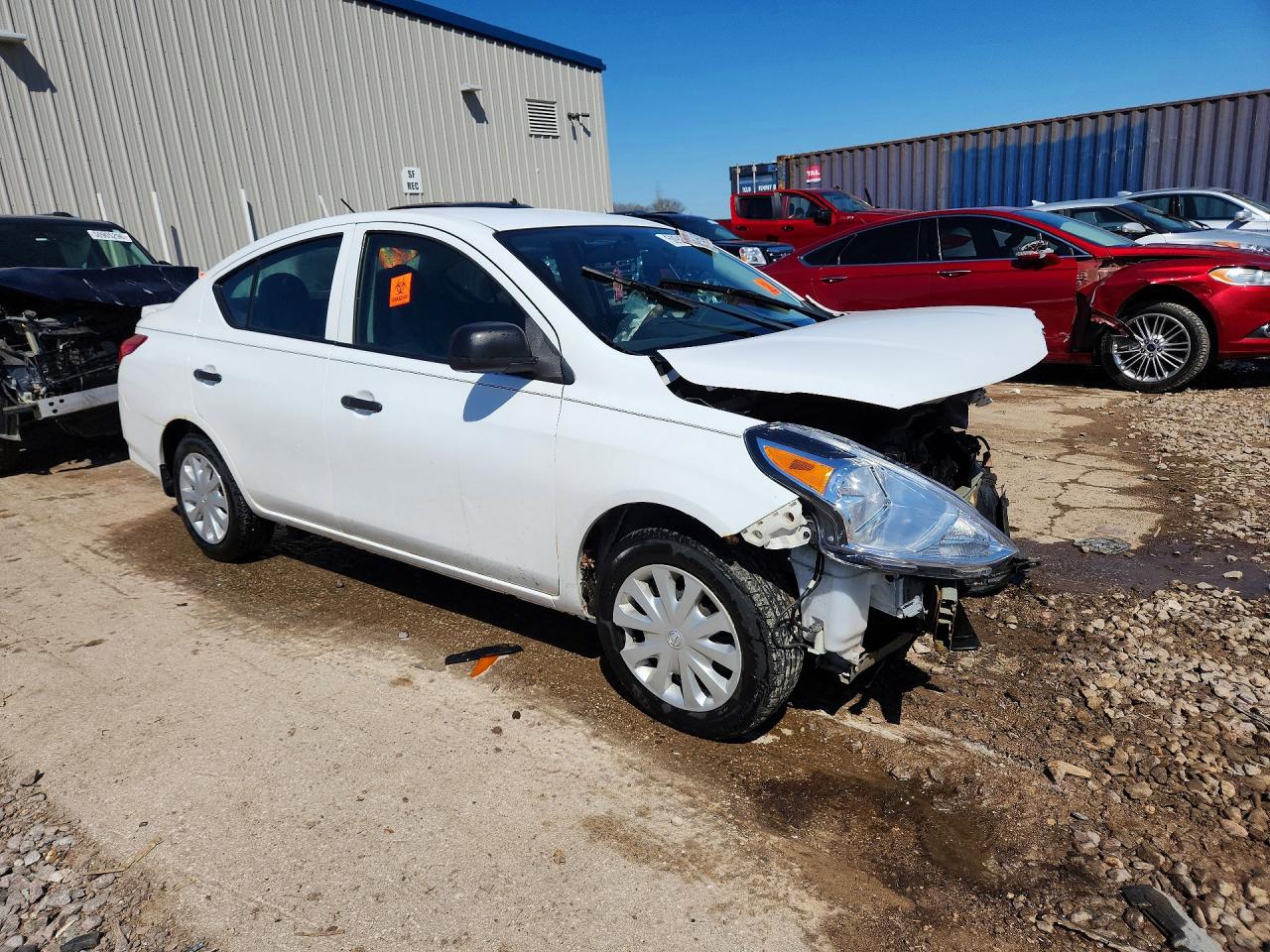 2015 Nissan Versa 1.6 S Plus White vin: 3N1CN7AP6FL839412