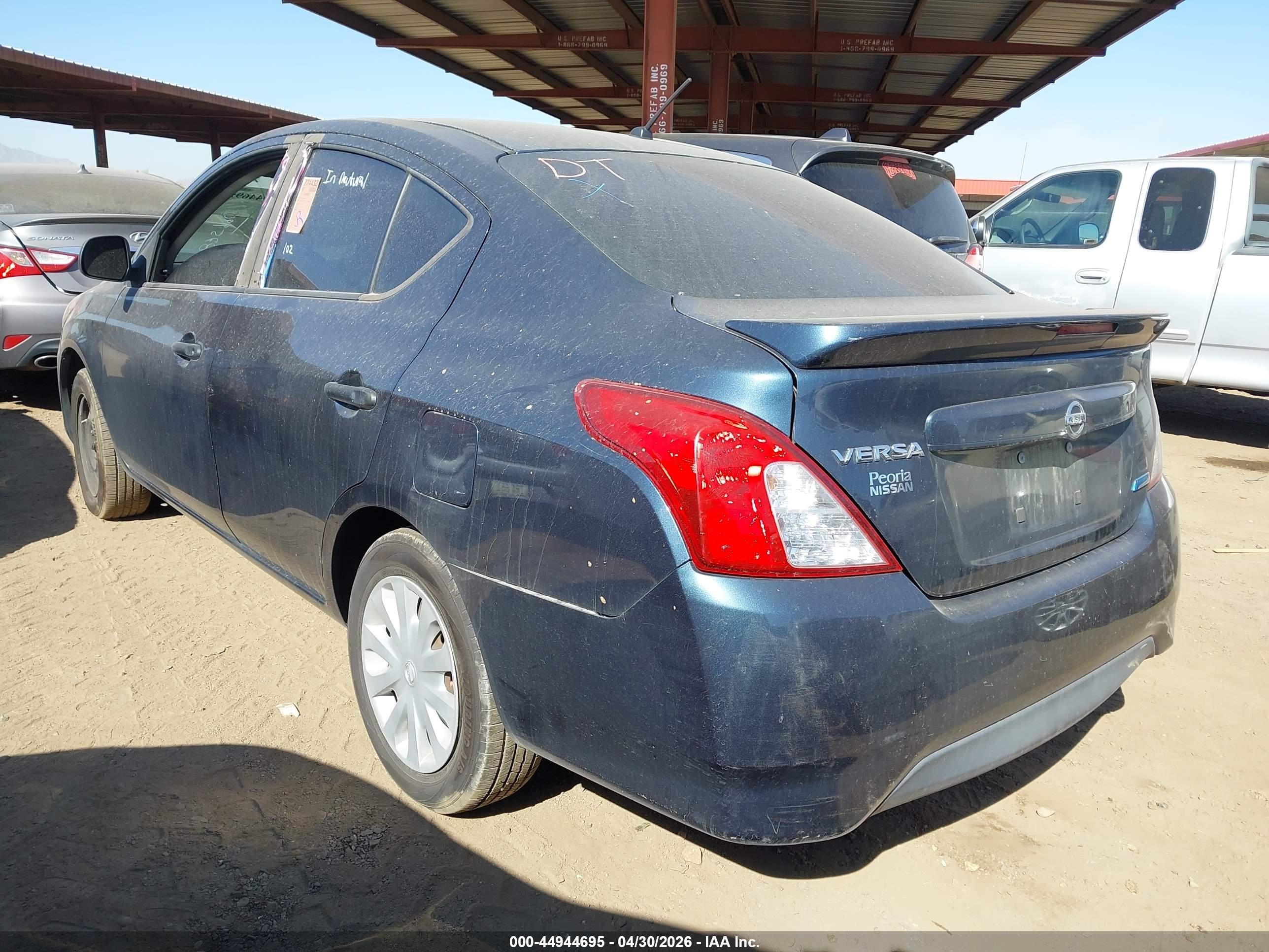 2015 Nissan Versa 1.6 S+ Dark Blue vin: 3N1CN7AP6FL875990