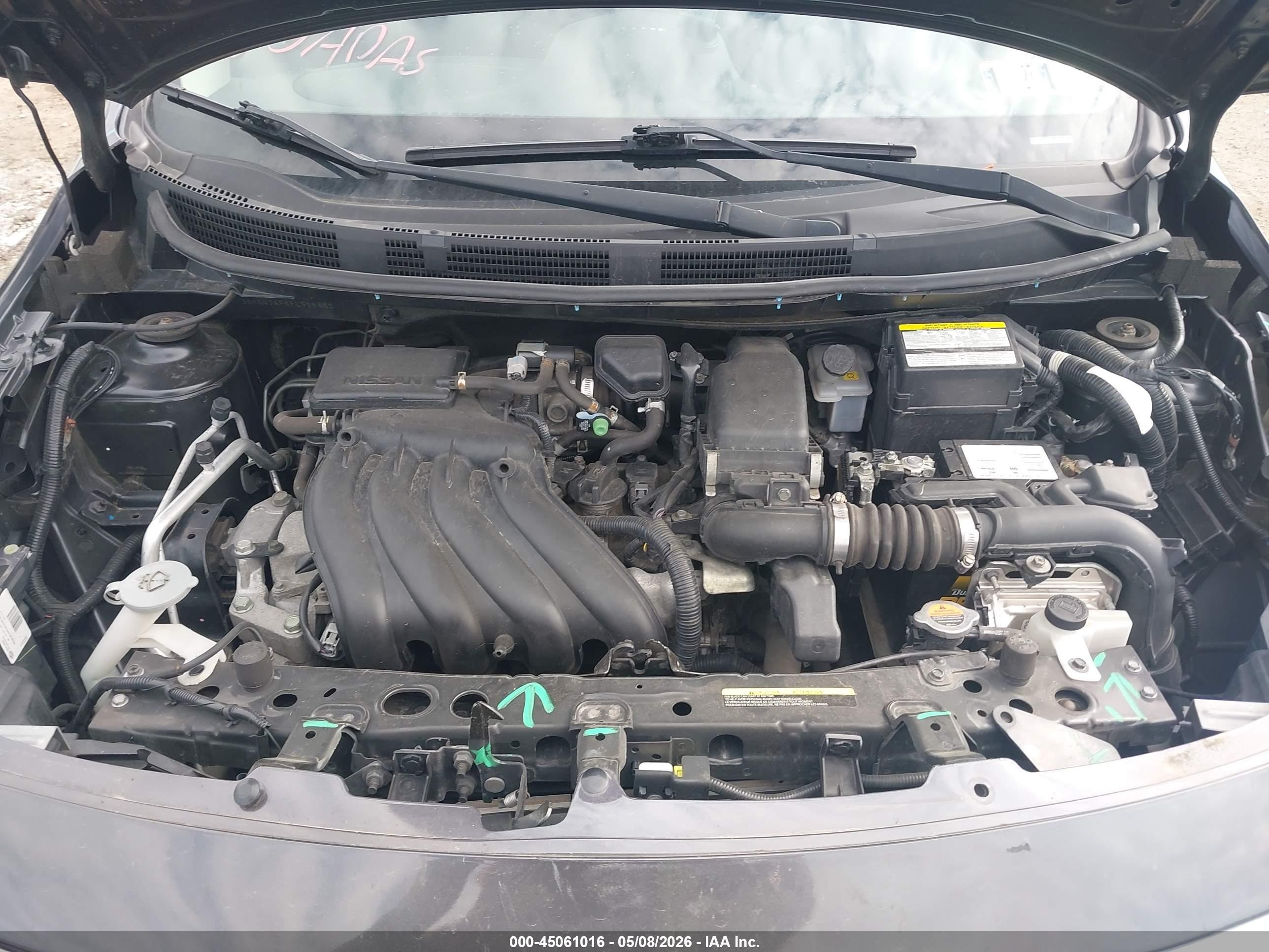 2015 Nissan Versa 1.6 S+ Gray vin: 3N1CN7AP6FL916442