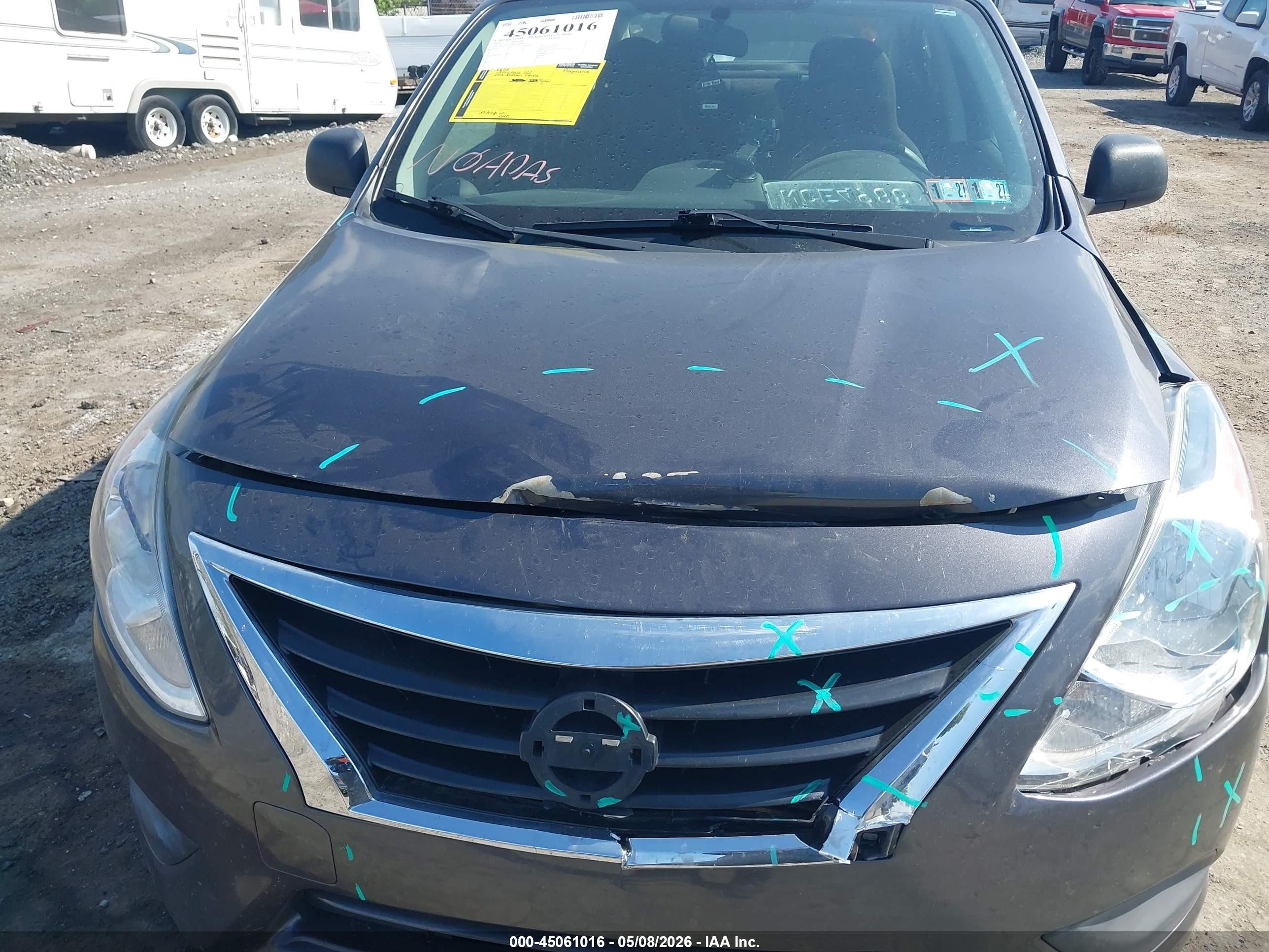 2015 Nissan Versa 1.6 S+ Gray vin: 3N1CN7AP6FL916442