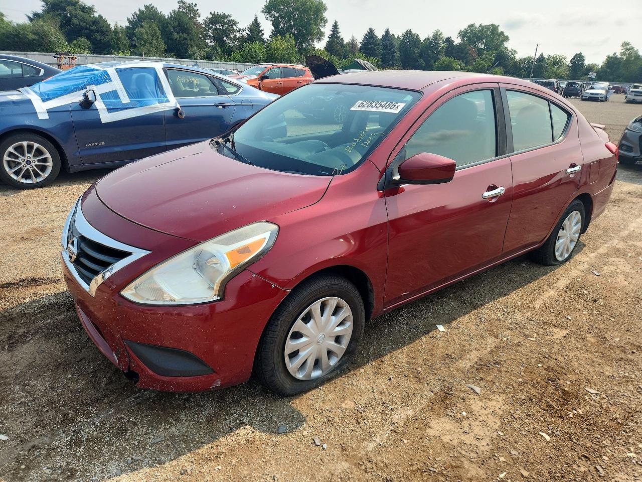 2016 Nissan Versa 1.6 Sv Red vin: 3N1CN7AP6GL871679