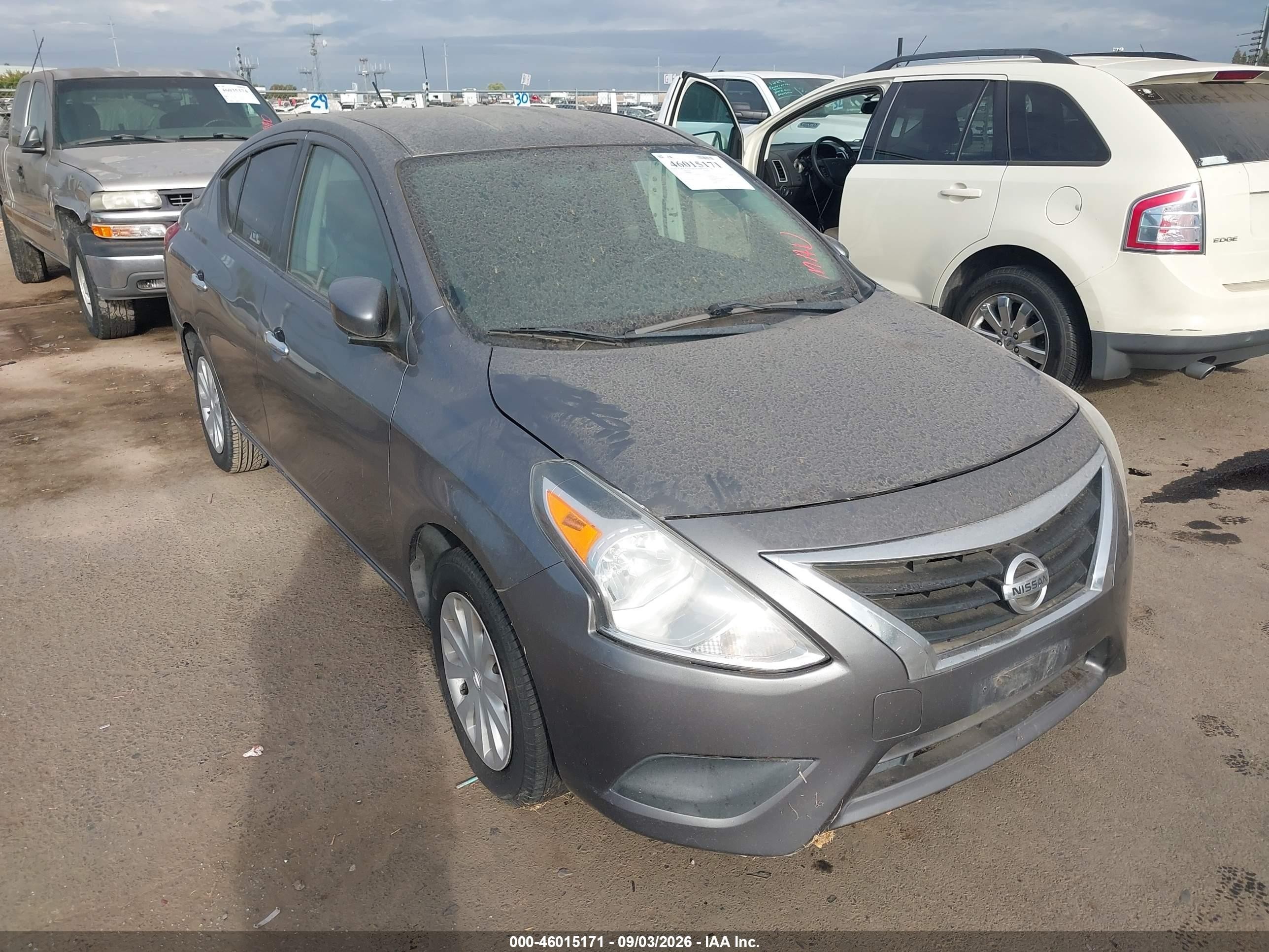 2019 Nissan Versa 1.6 Sv Gray vin: 3N1CN7AP6KL820773