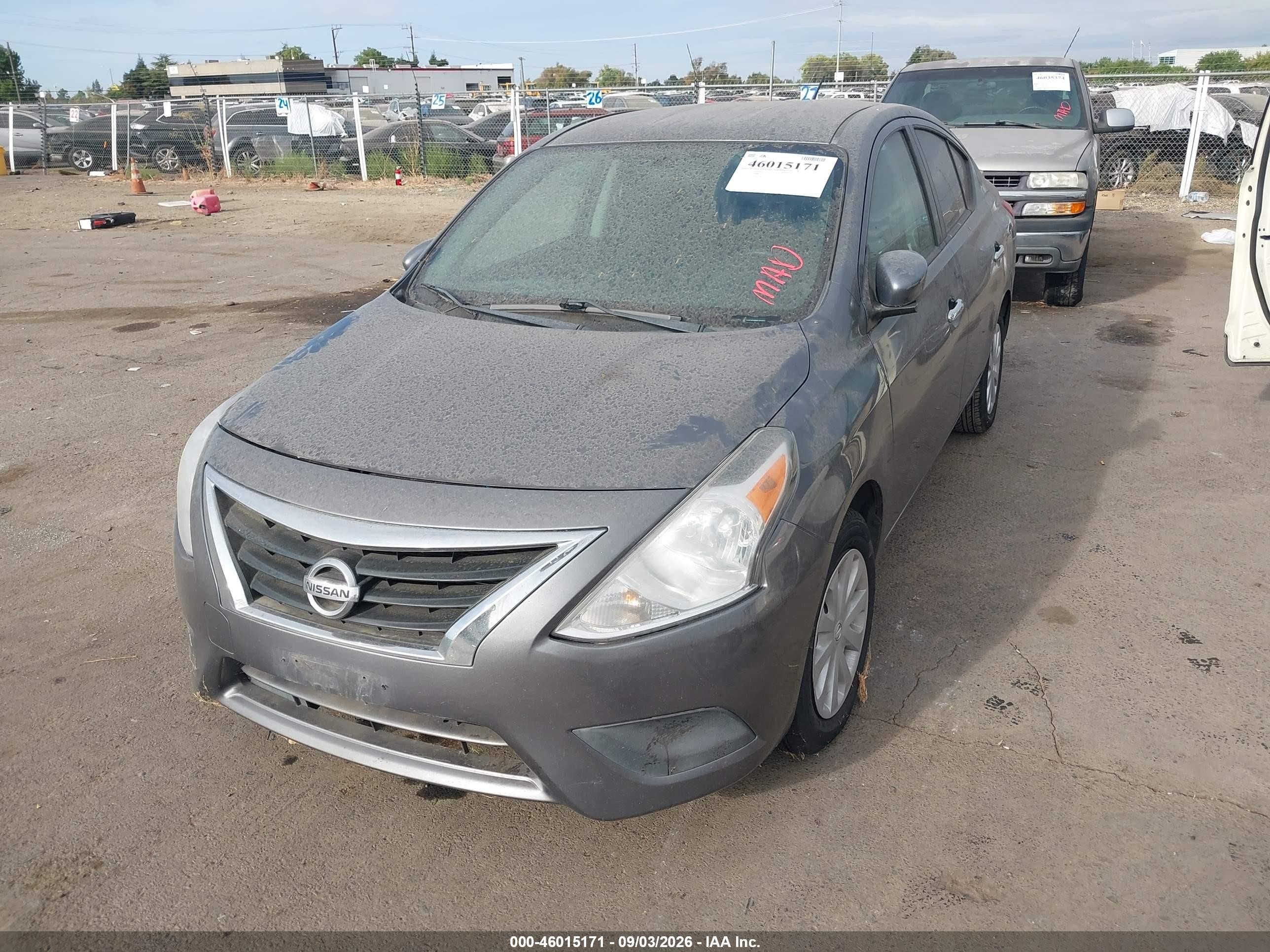 2019 Nissan Versa 1.6 Sv Gray vin: 3N1CN7AP6KL820773