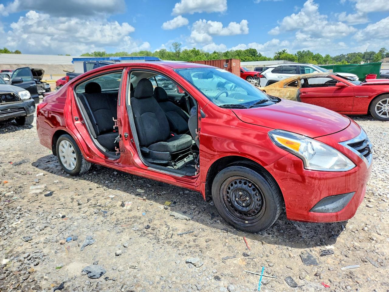 2019 Nissan Versa S Plus Red vin: 3N1CN7AP6KL830154