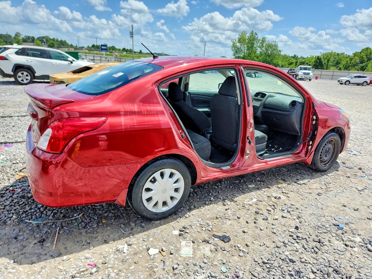 2019 Nissan Versa S Plus Red vin: 3N1CN7AP6KL830154