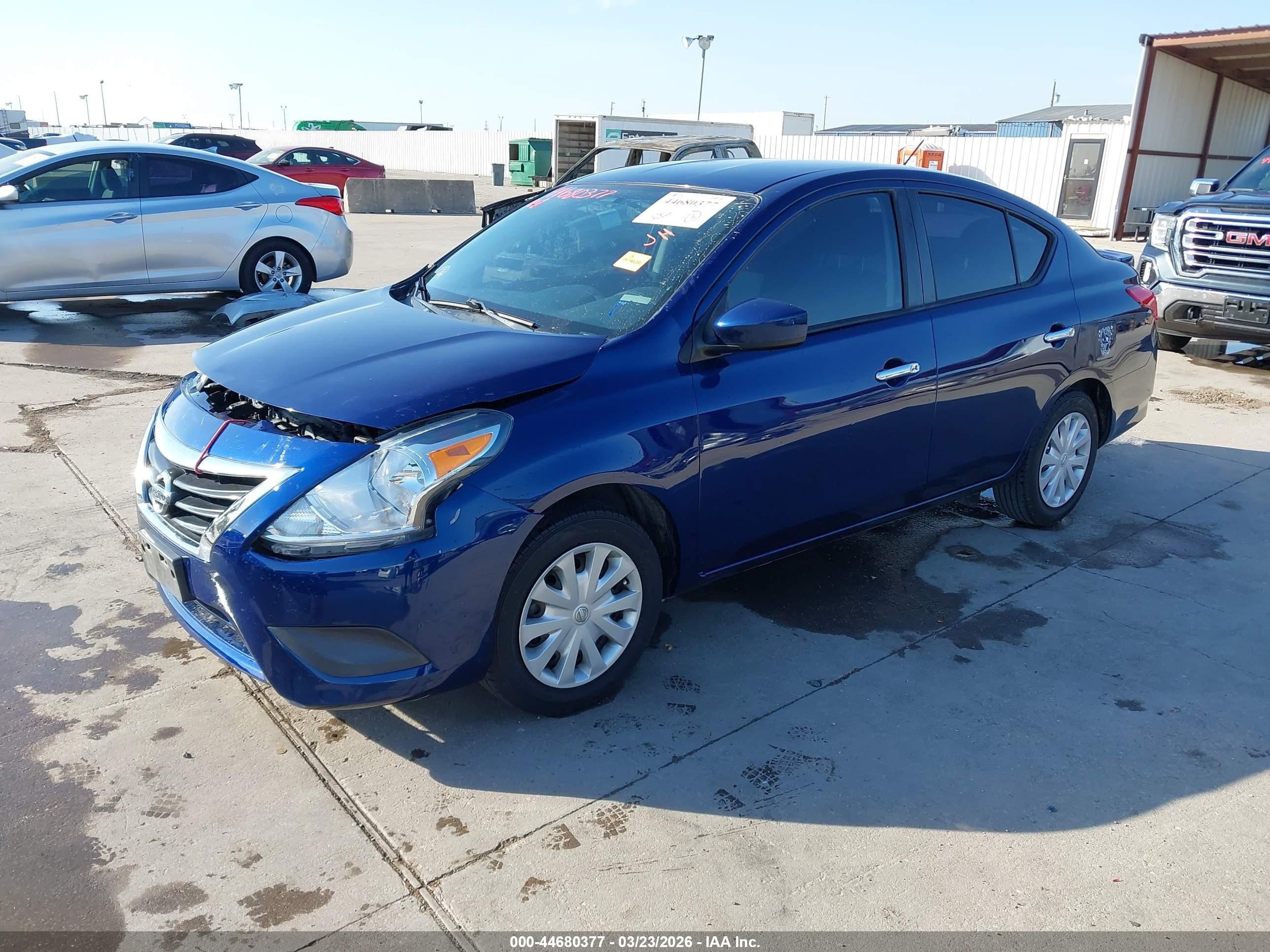 2019 Nissan Versa 1.6 Sv Blue vin: 3N1CN7AP6KL848749