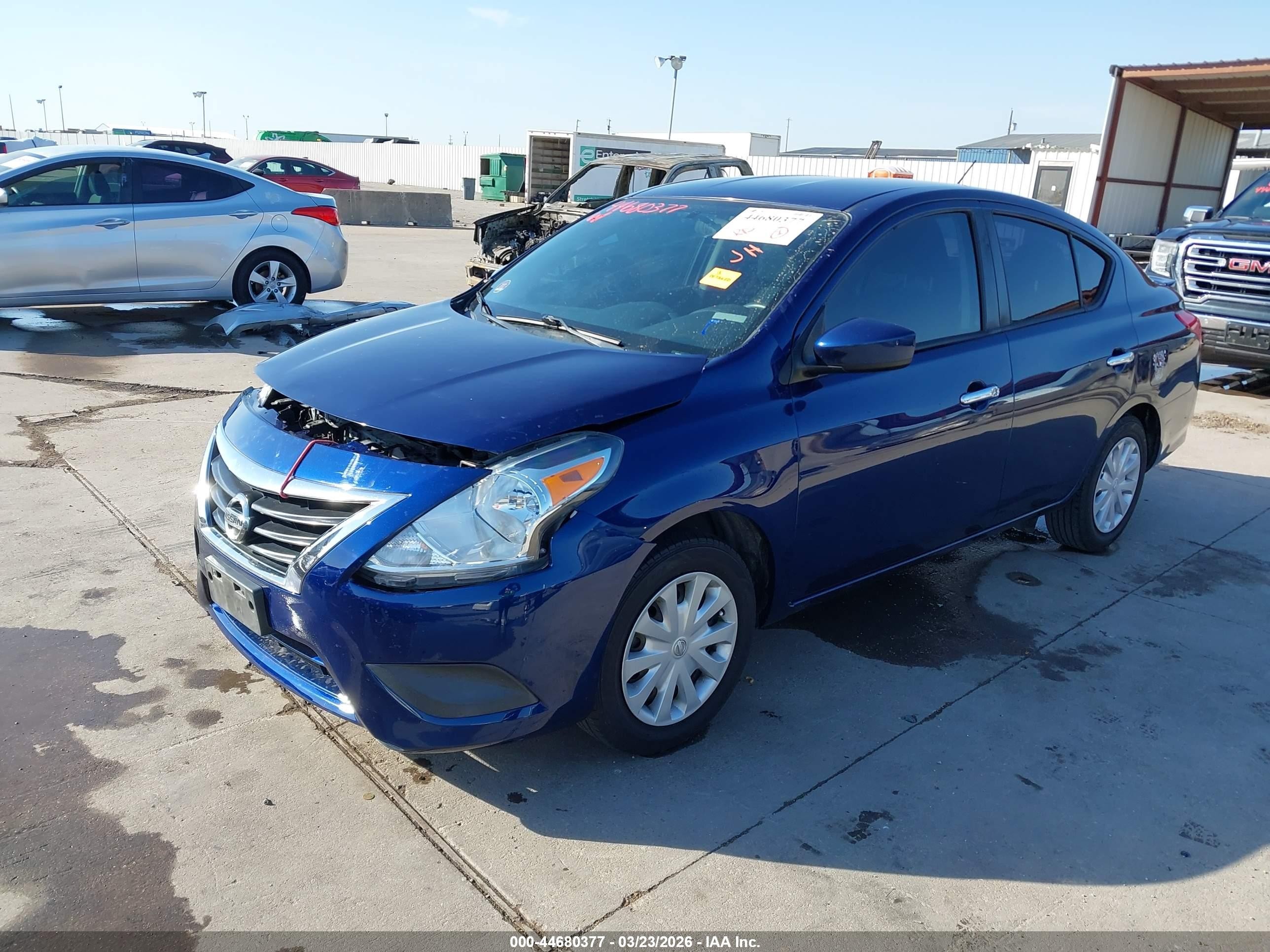 2019 Nissan Versa 1.6 Sv Blue vin: 3N1CN7AP6KL848749